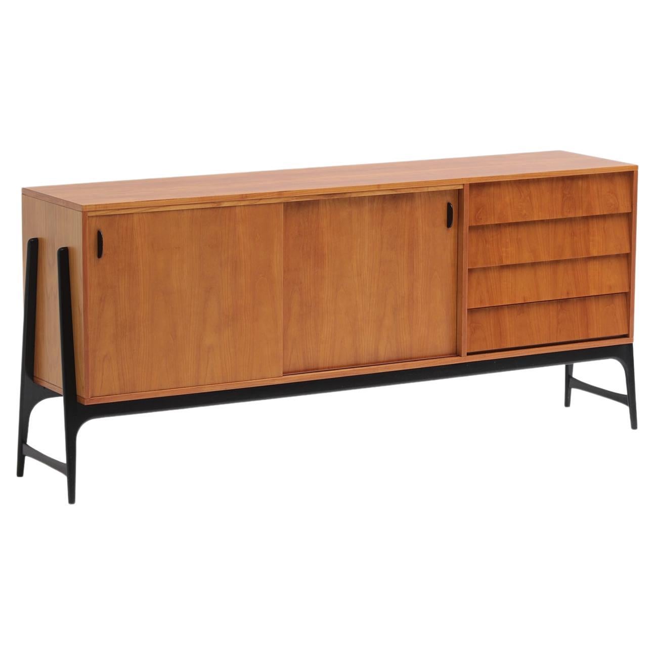 Unique midcentury sideboard by Alfred Hendrickx designed in 1958 for Belform For Sale