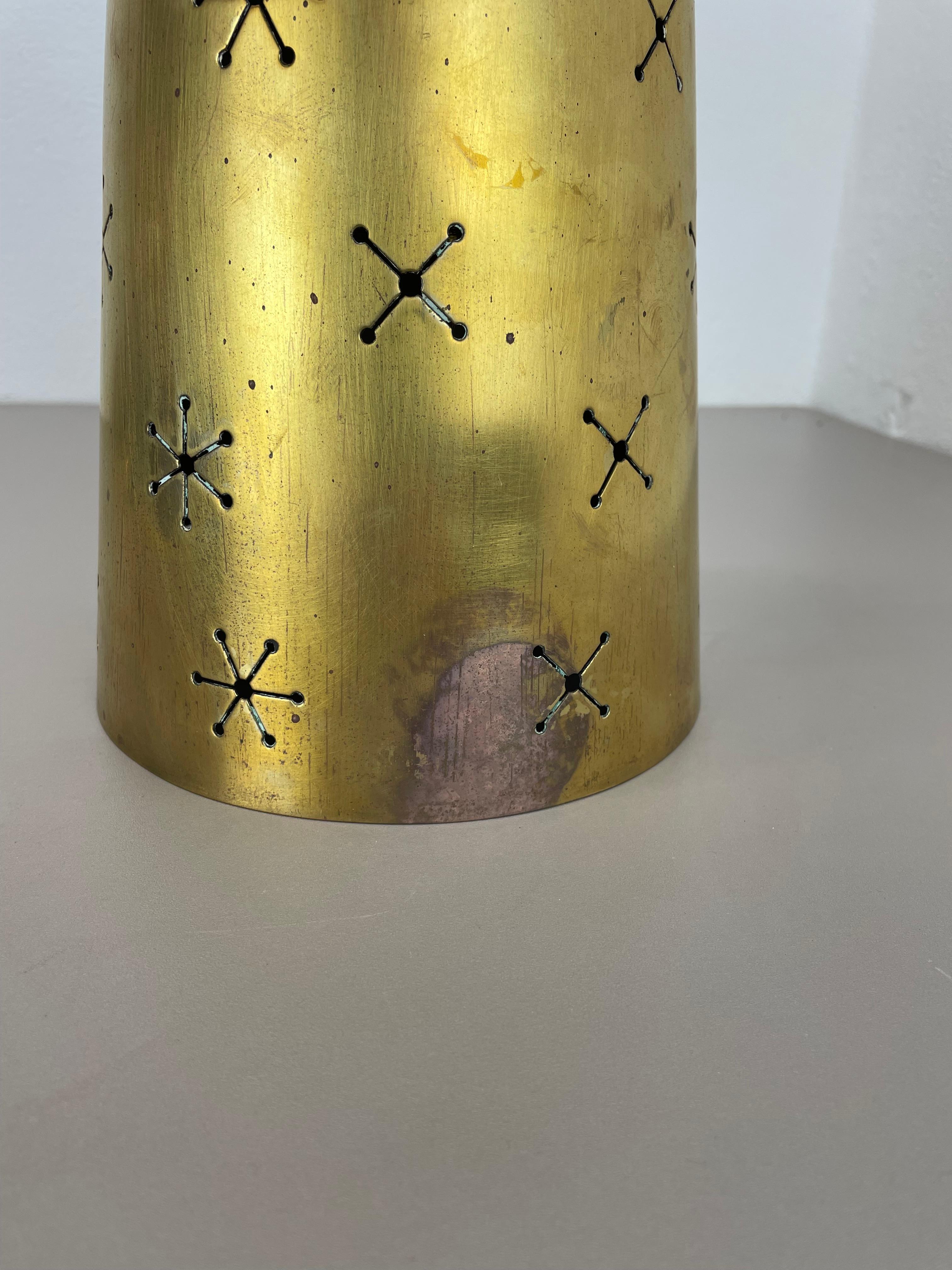 unique  Midcentury Stilnovo Style Brass and Metal Tube Hanging Light, Italy 1950 For Sale 8