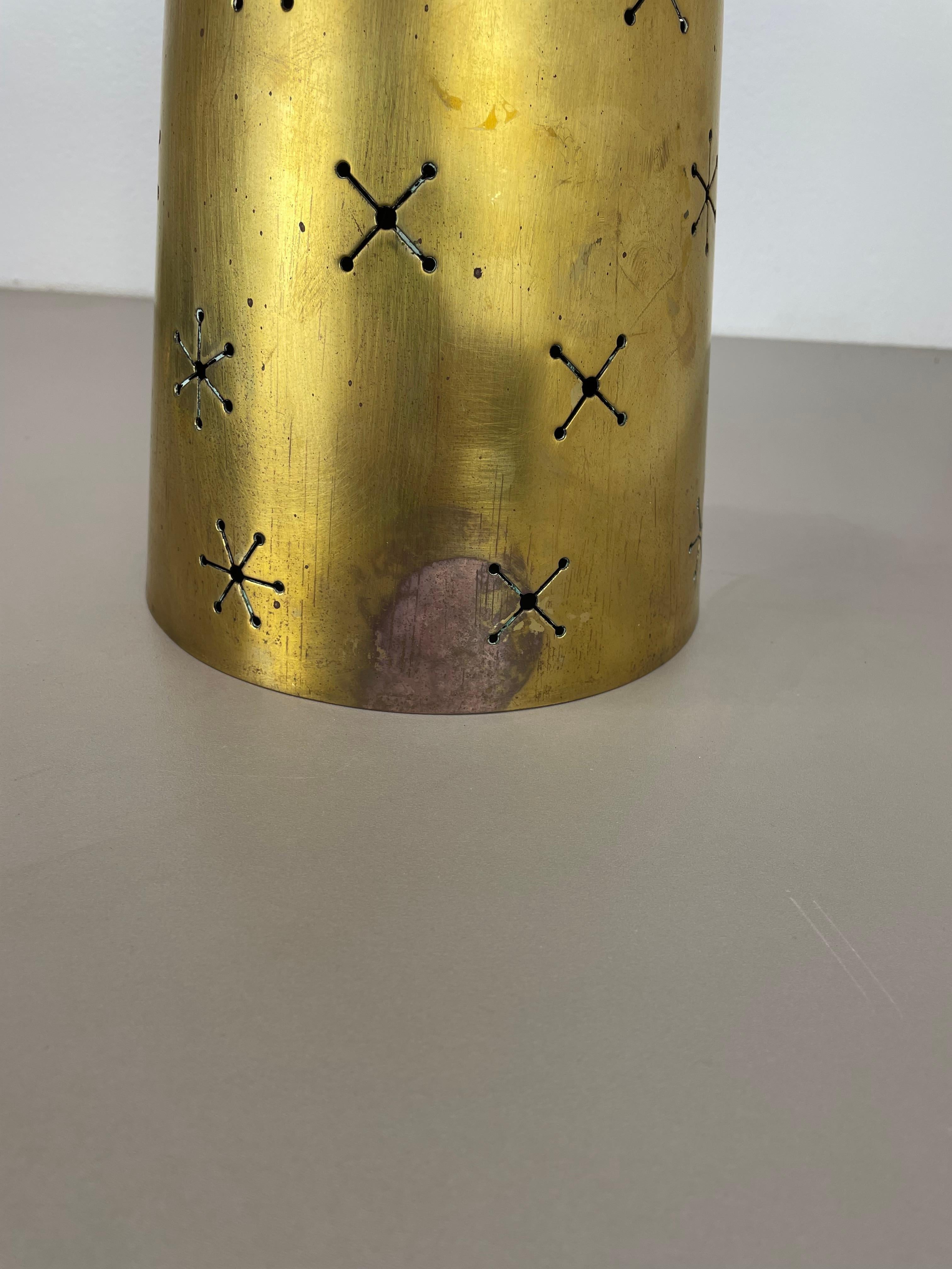 unique  Midcentury Stilnovo Style Brass and Metal Tube Hanging Light, Italy 1950 For Sale 10