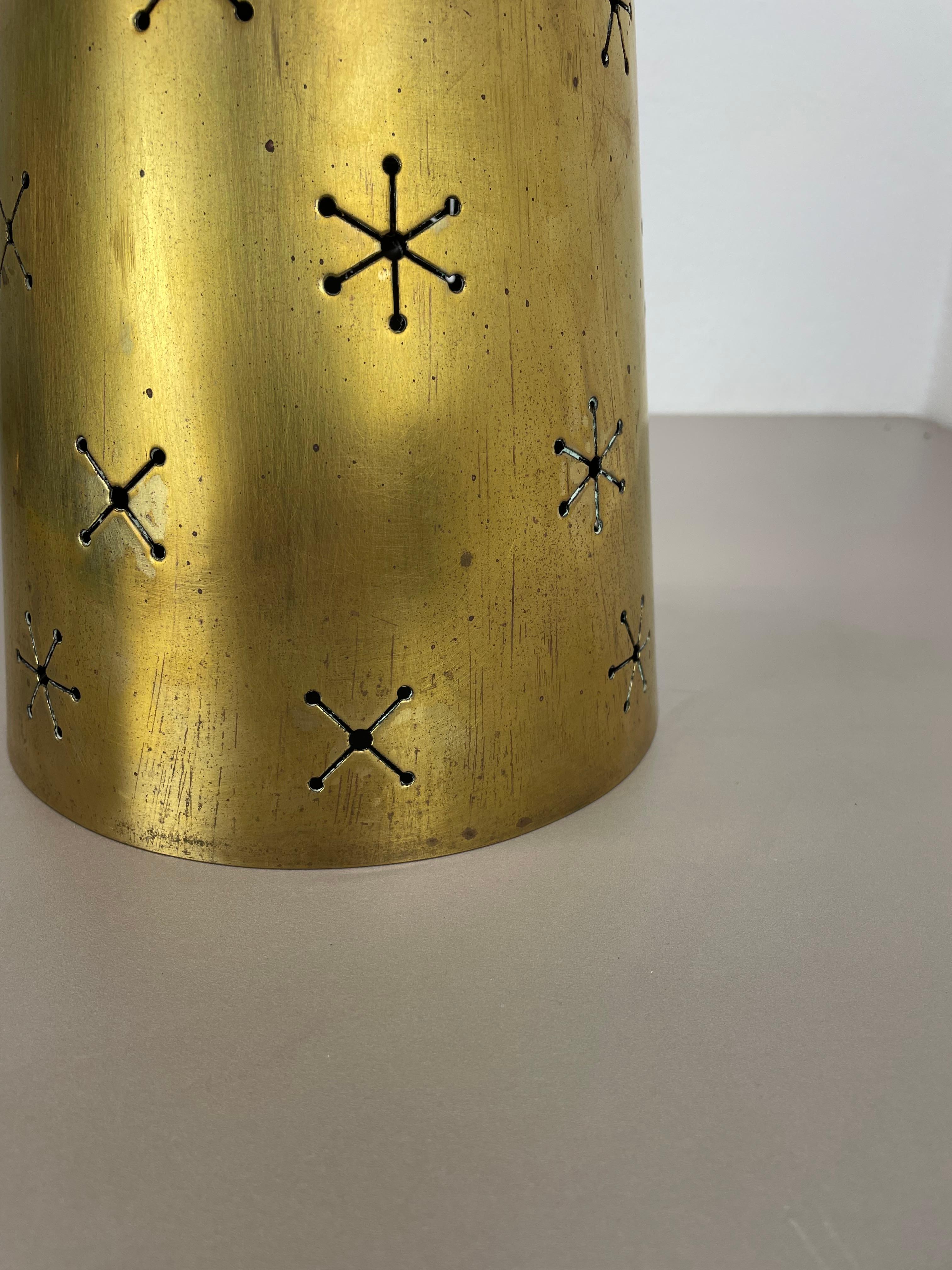 unique  Midcentury Stilnovo Style Brass and Metal Tube Hanging Light, Italy 1950 For Sale 12
