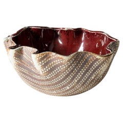 Unique Midcentury Stoneware Bowl by Bengt Berglund, Gustavsberg, 1960s