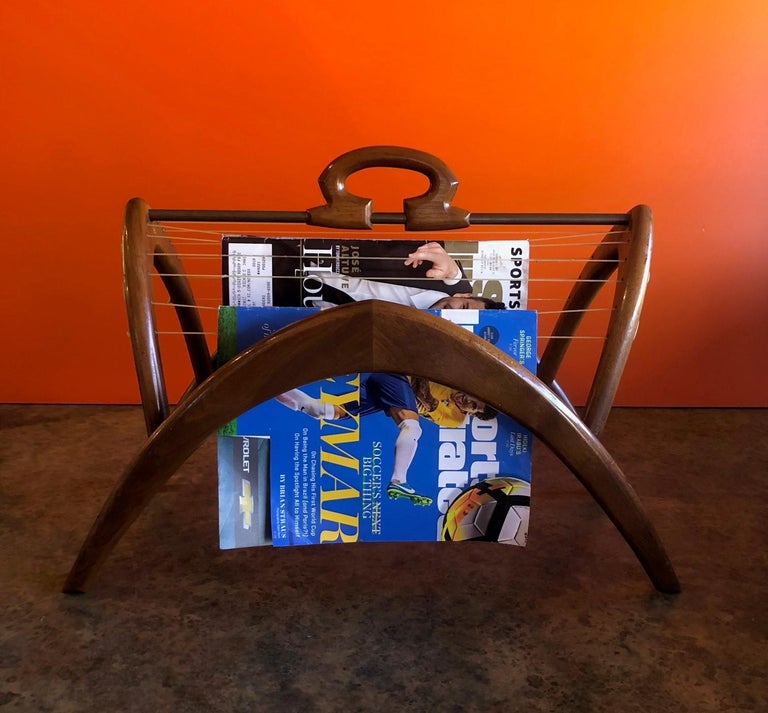Walnut Magazine Rack Unique Midcentury Walnut Magazine Rack For Sale at 1stDibs | unique ...