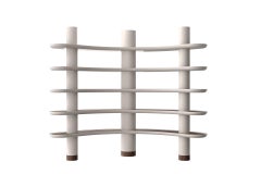 3-Shelf Modular Bookcase in Halcyon Green with Walnut Accents by Ultramobili