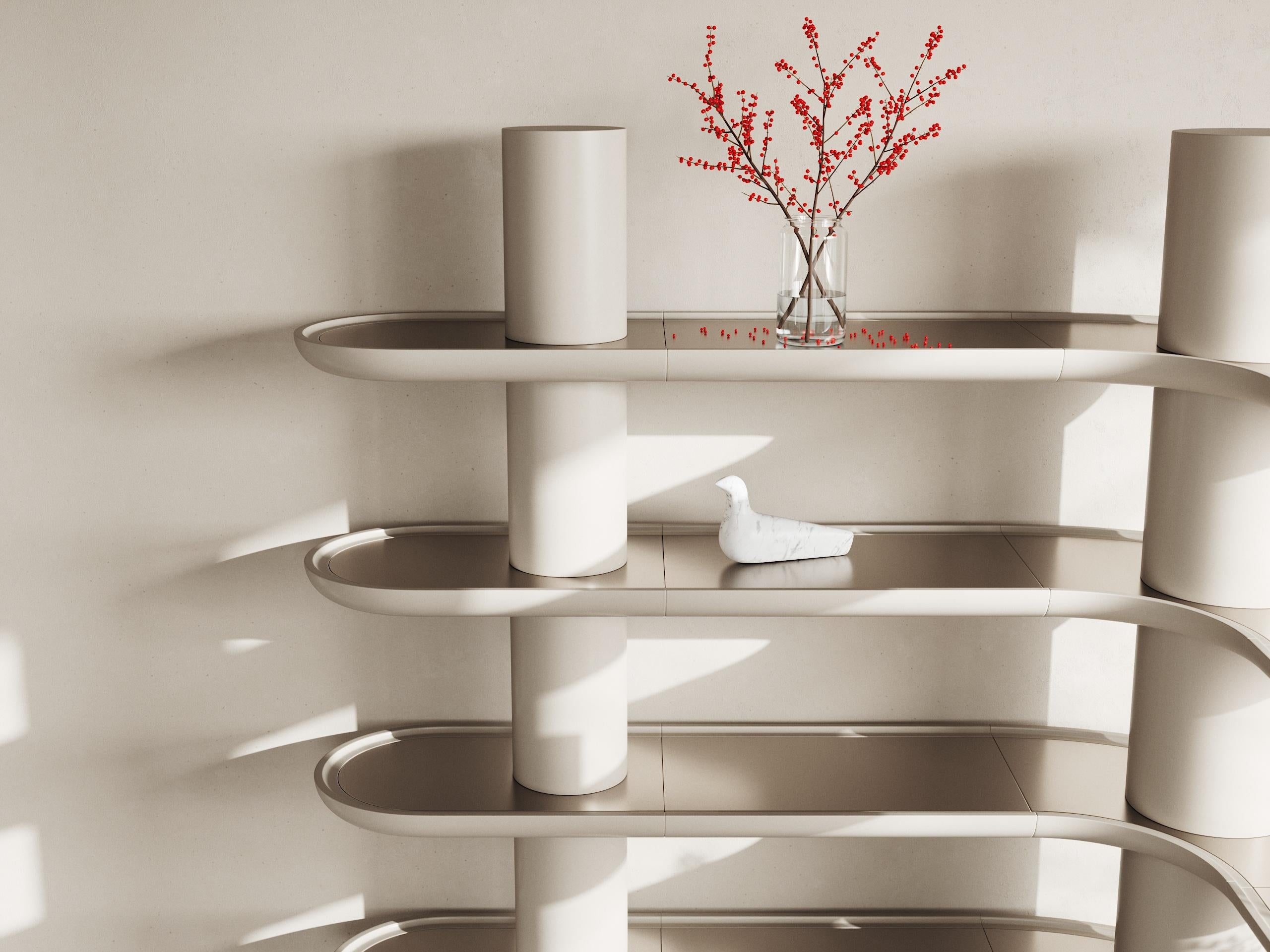 Wood Unique, Mina A60 Modular Library Wall Units by Ultramobili For Sale
