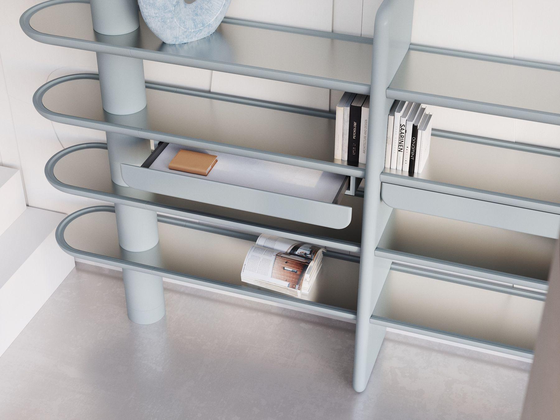 Unique, Mina Int 3 Modular Library Wall Units by Ultramobili For Sale 1