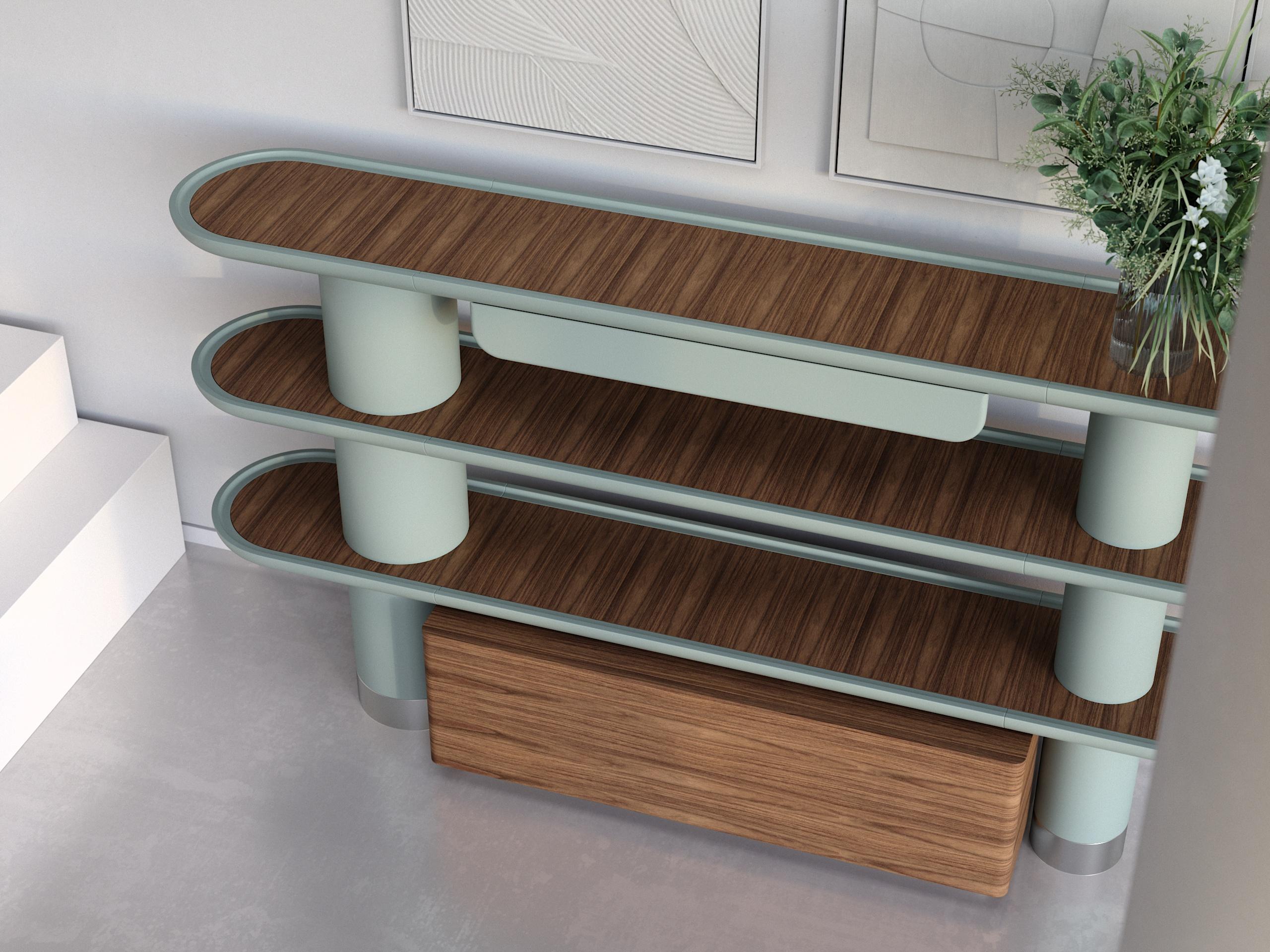 Wood Unique, Mina Int 4 Modular Library Wall Units by Ultramobili For Sale