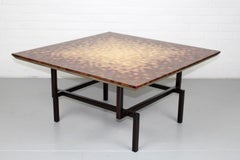 Unique Minimalist Floating Coffee Table Made of 13 Different Woods