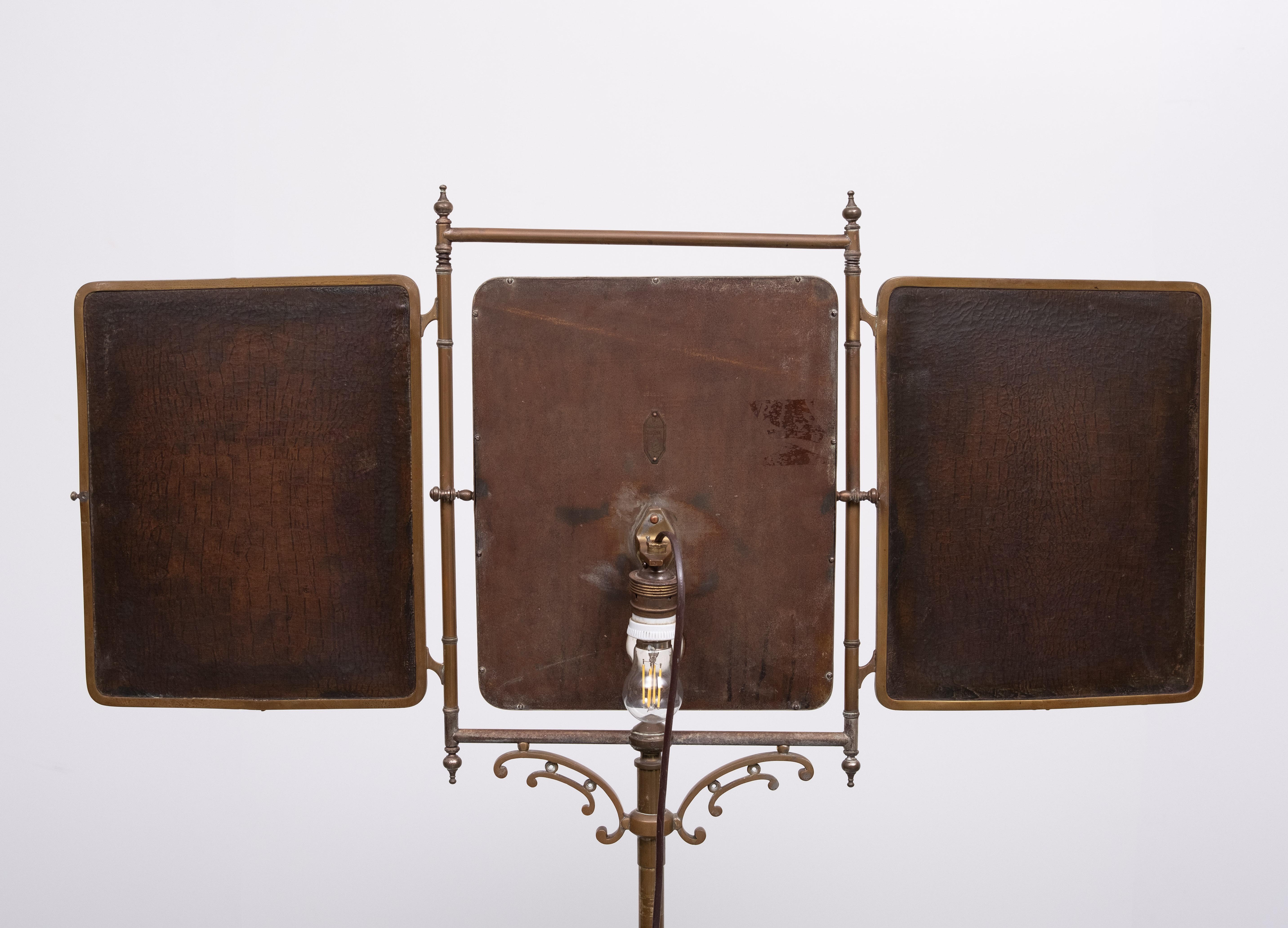 Unique  Mirophar Brot triptych standing mirror Art Deco, circa 1920 For Sale 4