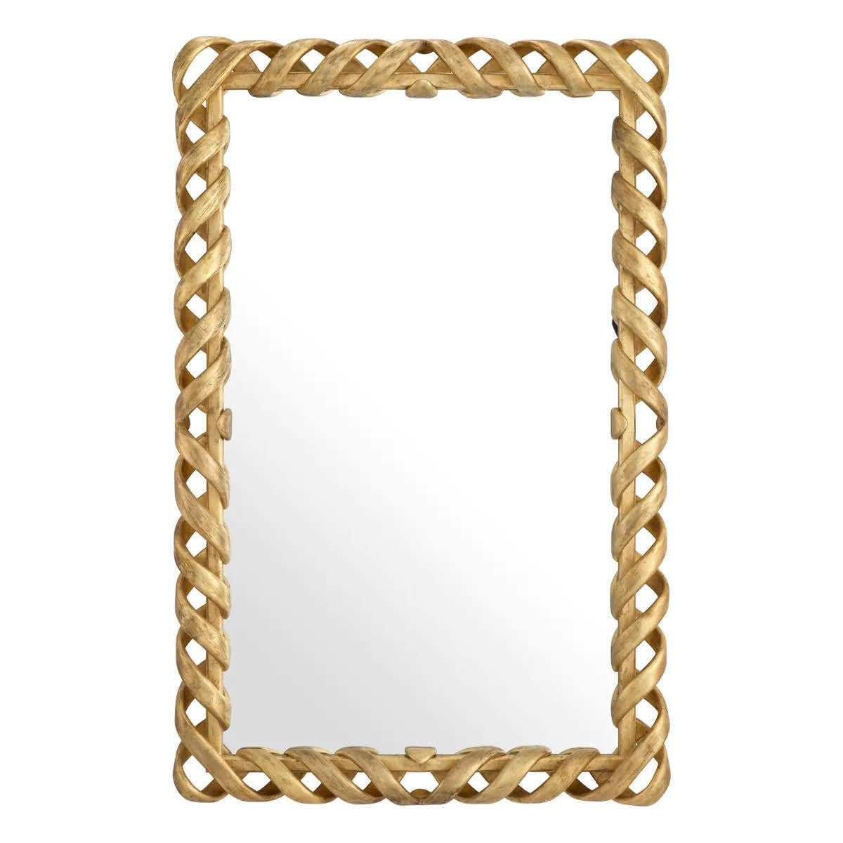 French Unique Mirror, Aged Gold Leaf. For Sale
