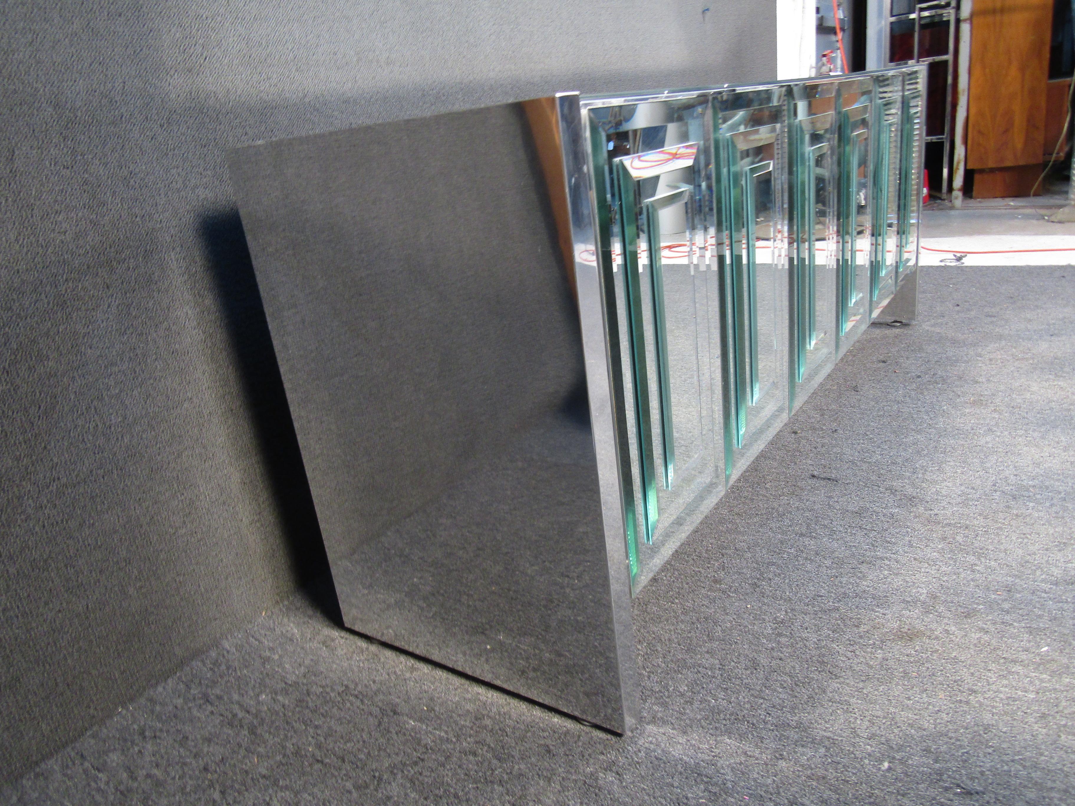 Mid-20th Century Unique Mirror Glass Credenza by Ello Furniture