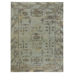 Afghanistan Sultanabad Area Rugs Circa 1990 - Wool Blue Brown Design - 95555