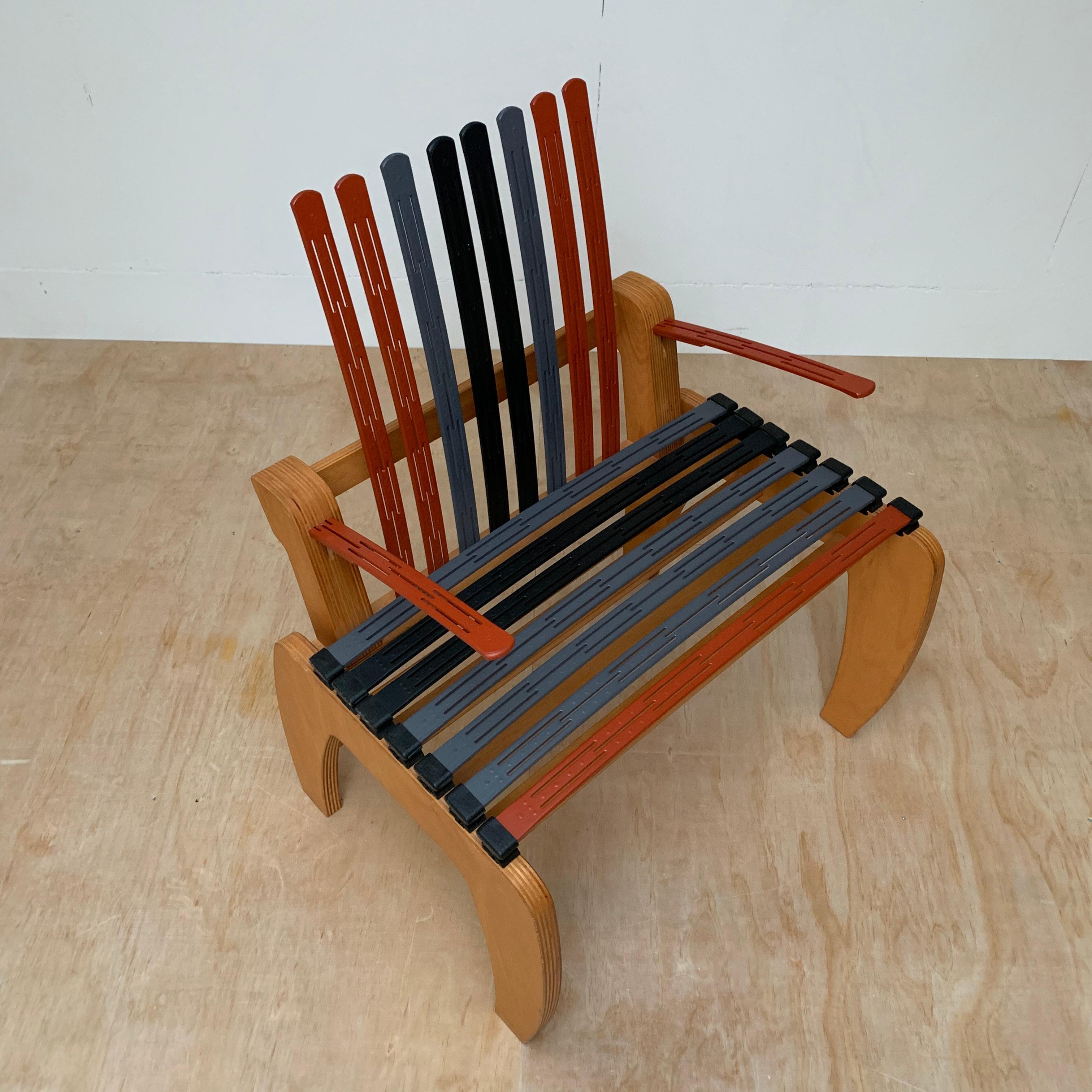Unique, Modern Design or Concept Chair / Armchair Made of Plywood & Hard Plastic 6