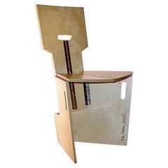 Unique Modern Piece of Werner Schmidt, 1990 "Faltsessel" Beechwood Folding Chair