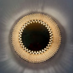 Unique Modernist Design Crystal Glass and Brass Wall Light , Austria 1950s