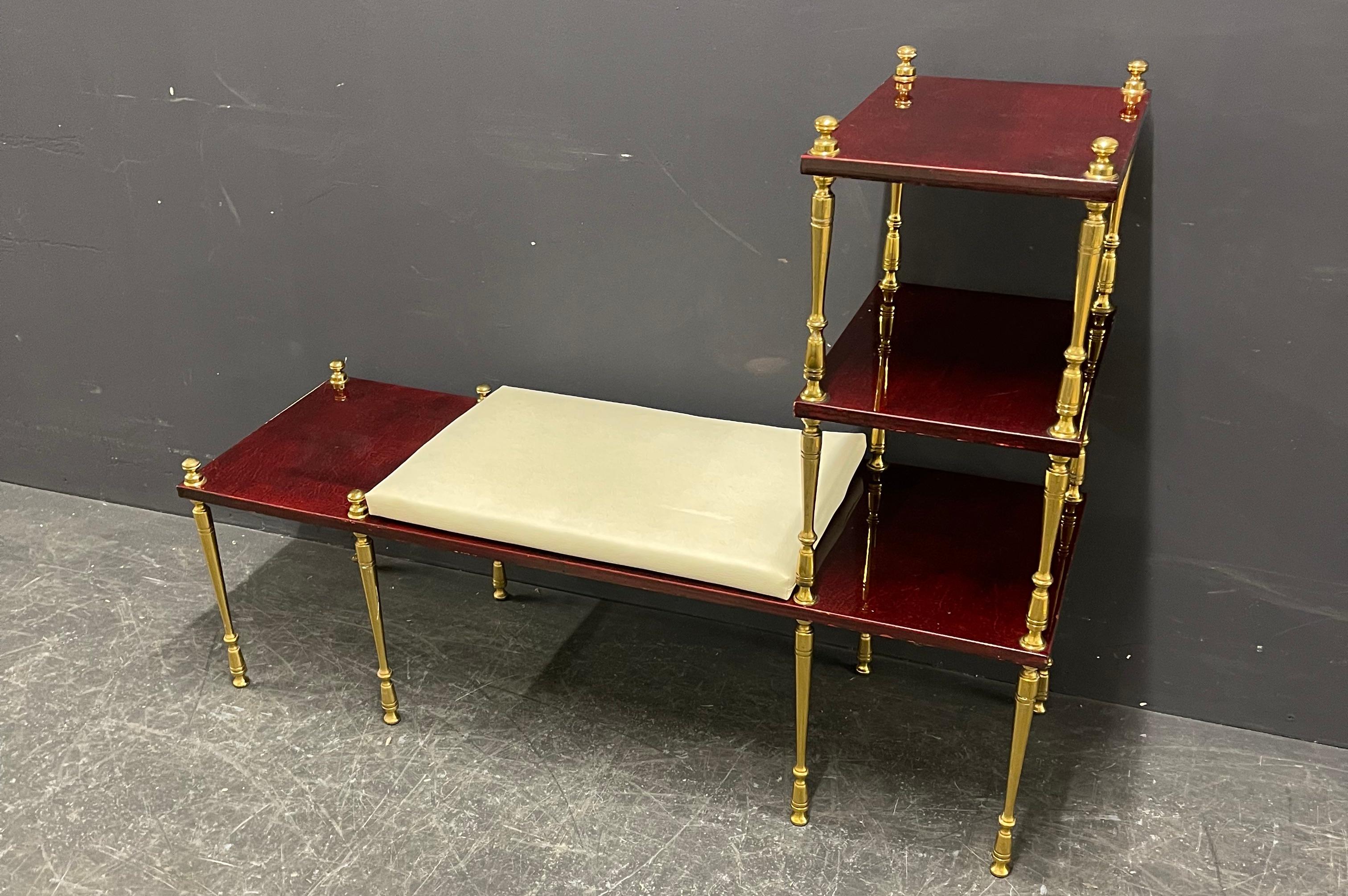 Mid-20th Century Unique Modular Bench or Shelf by Aldo Tura For Sale