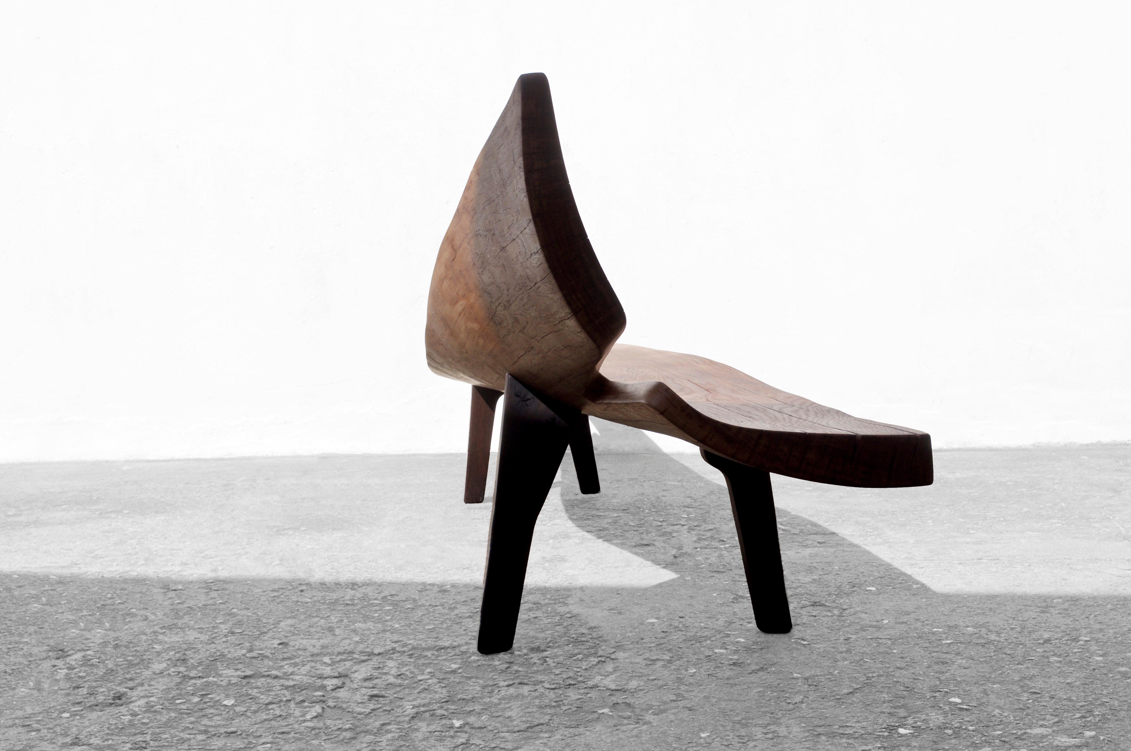 Organic Modern Unique Monumental Bench Sculpted by Jörg Pietschmann