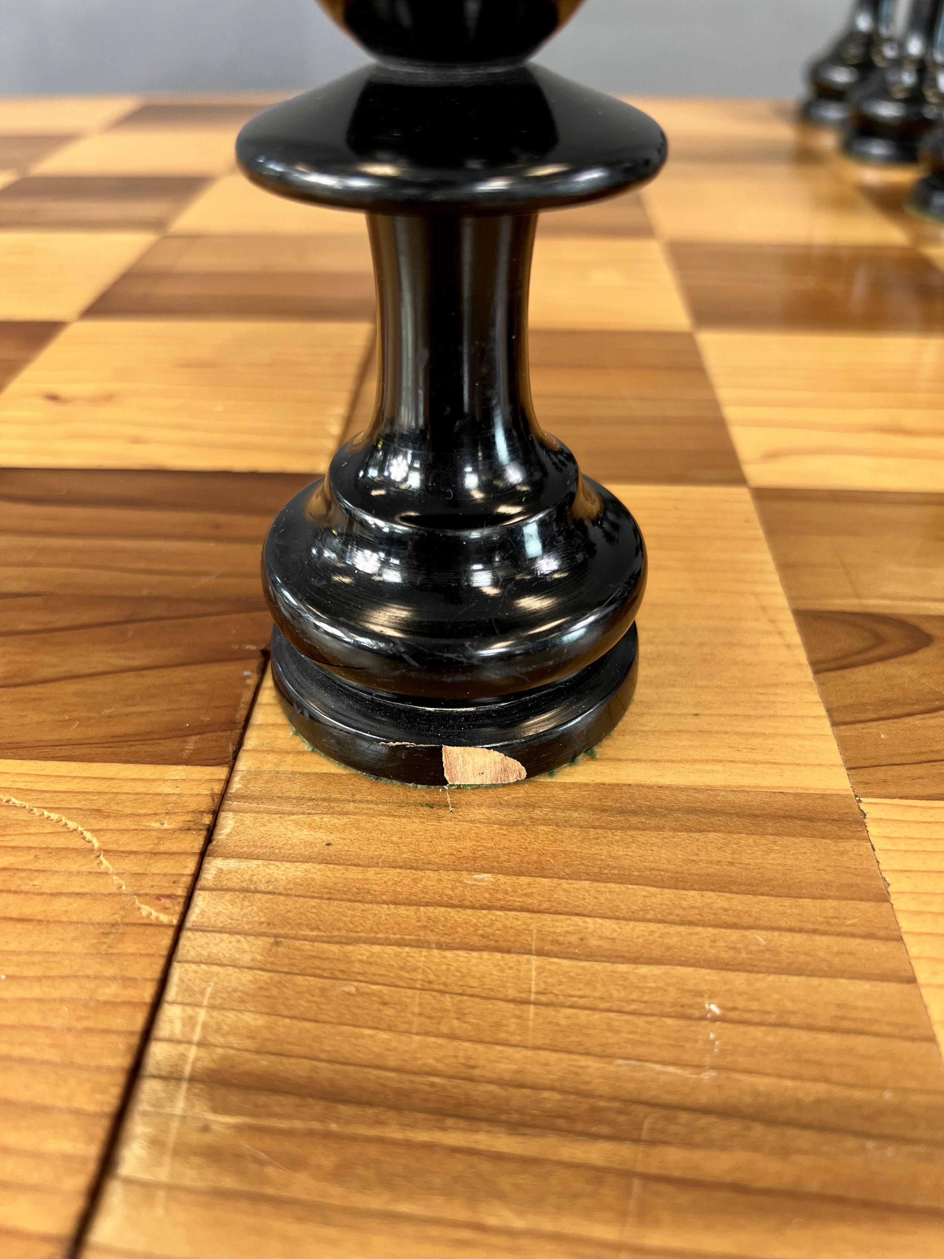 Unique & Monumental Hand Crafted Wooden Chess Set 33pc 4