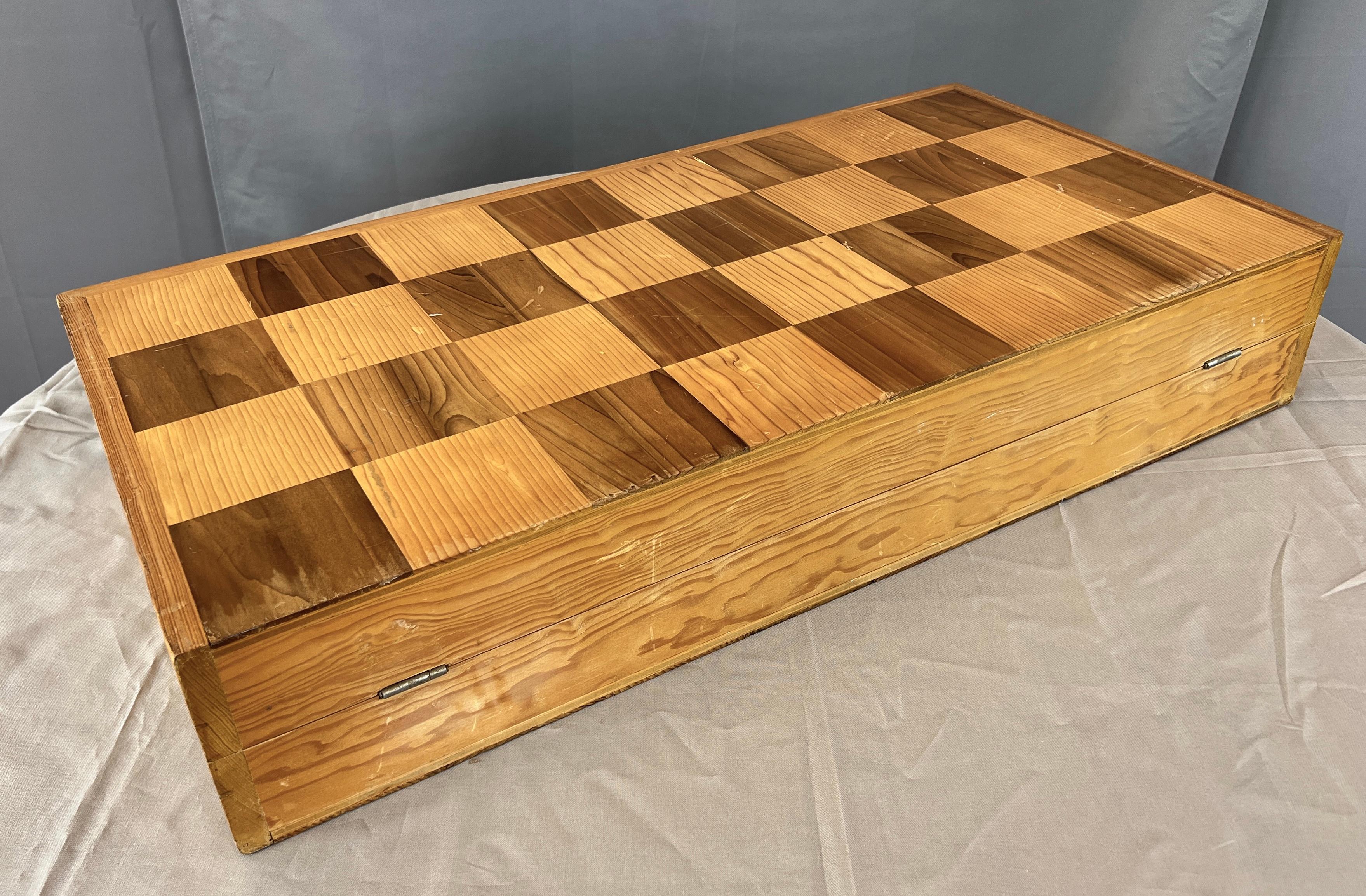 Unique & Monumental Hand Crafted Wooden Chess Set 33pc 6