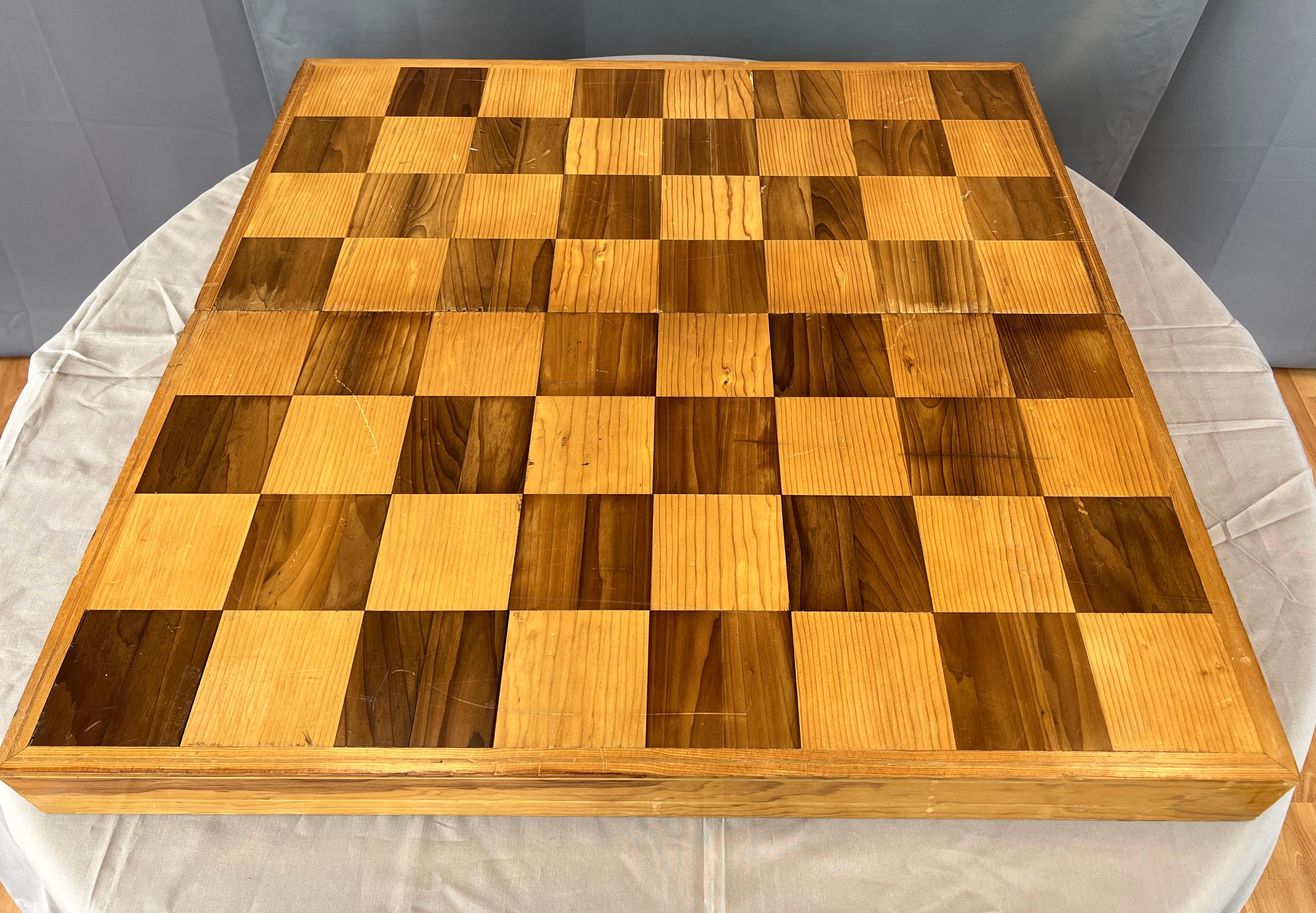 Unique & Monumental Hand Crafted Wooden Chess Set 33pc 8