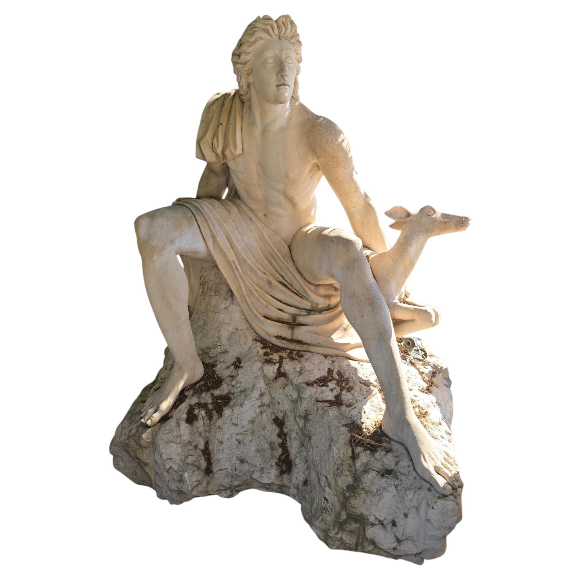 Unique Monumental Marine-Themed Marble Sculpture, Italy, 1950s