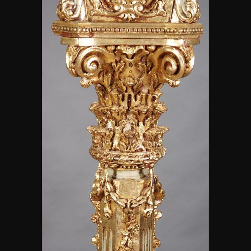 Monumentale Standlaterne aus Buchenholz im Louis XV.-Stil, Unikat im Angebot 2