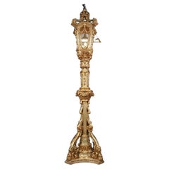 Used Unique Monumental Stand Lantern in Louis XV, Beech Wood