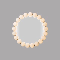 Specchio unico in vetro soffiato a bocca e ottone, Ludovic Clément d'Armont