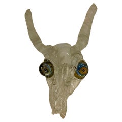 Unique Murano Glass Antelope Animal Wall Sculpture