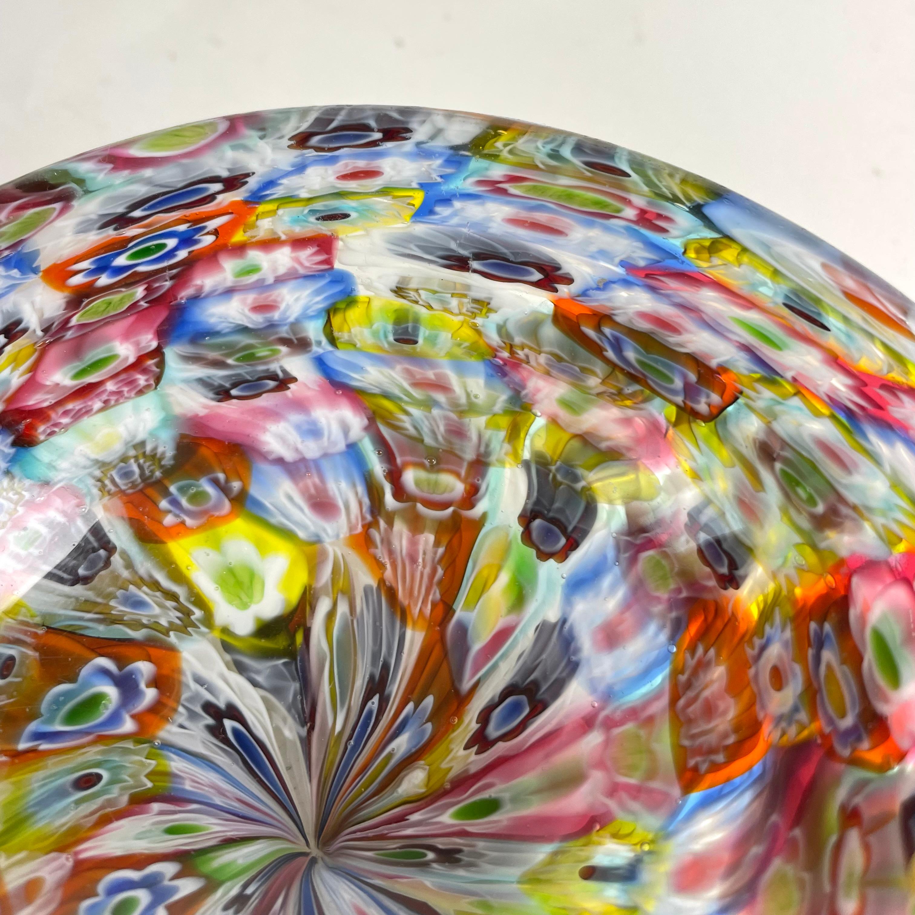 Posacenere in vetro di Murano a Millefiori, unico nel suo genere - Metà del XX secolo in vendita 2