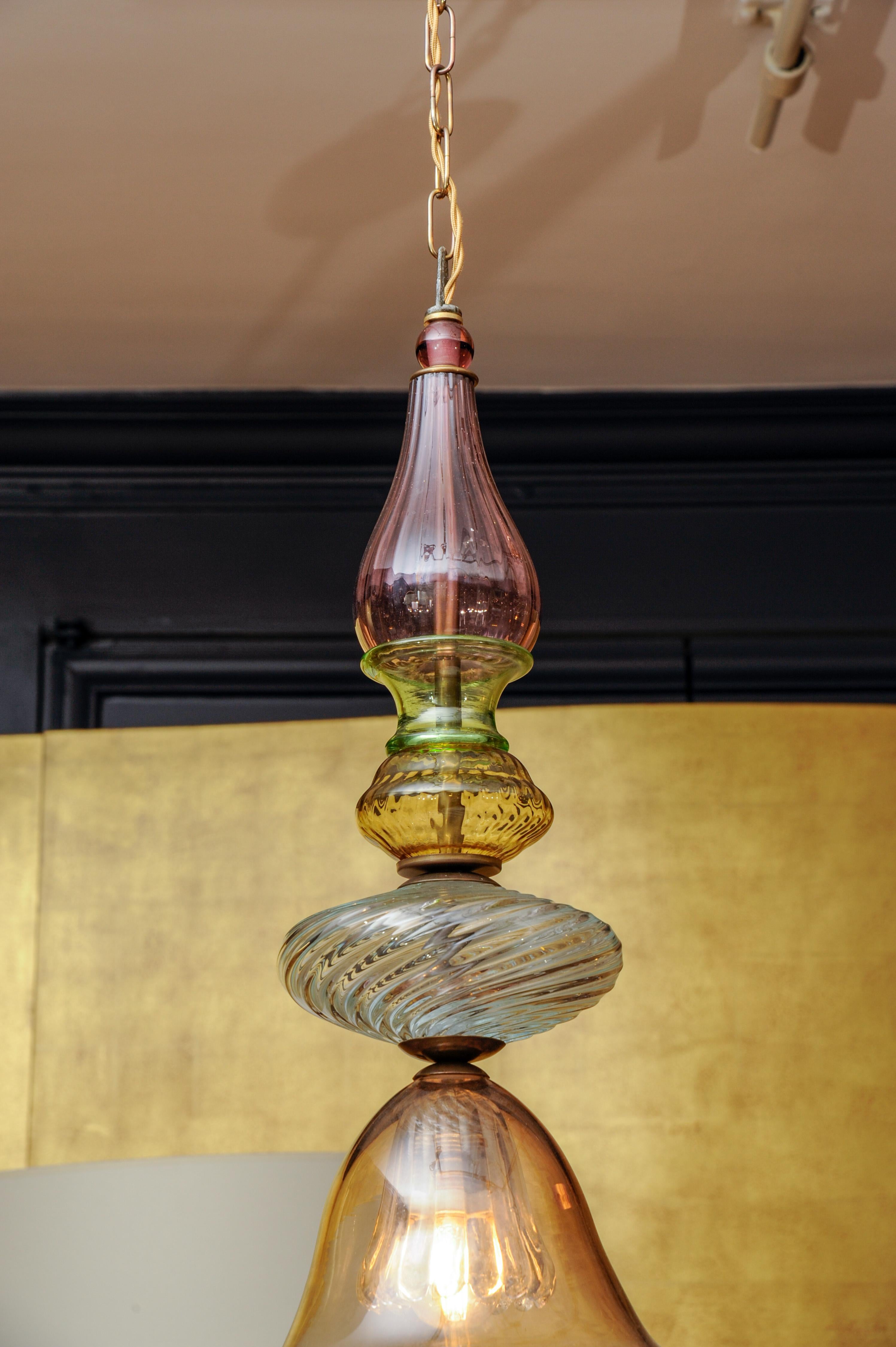 Mid-Century Modern Unique Murano Glass Chandelier at cost price.