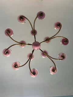 Lustre unique en verre de Murano, Italie, 20e siècle
