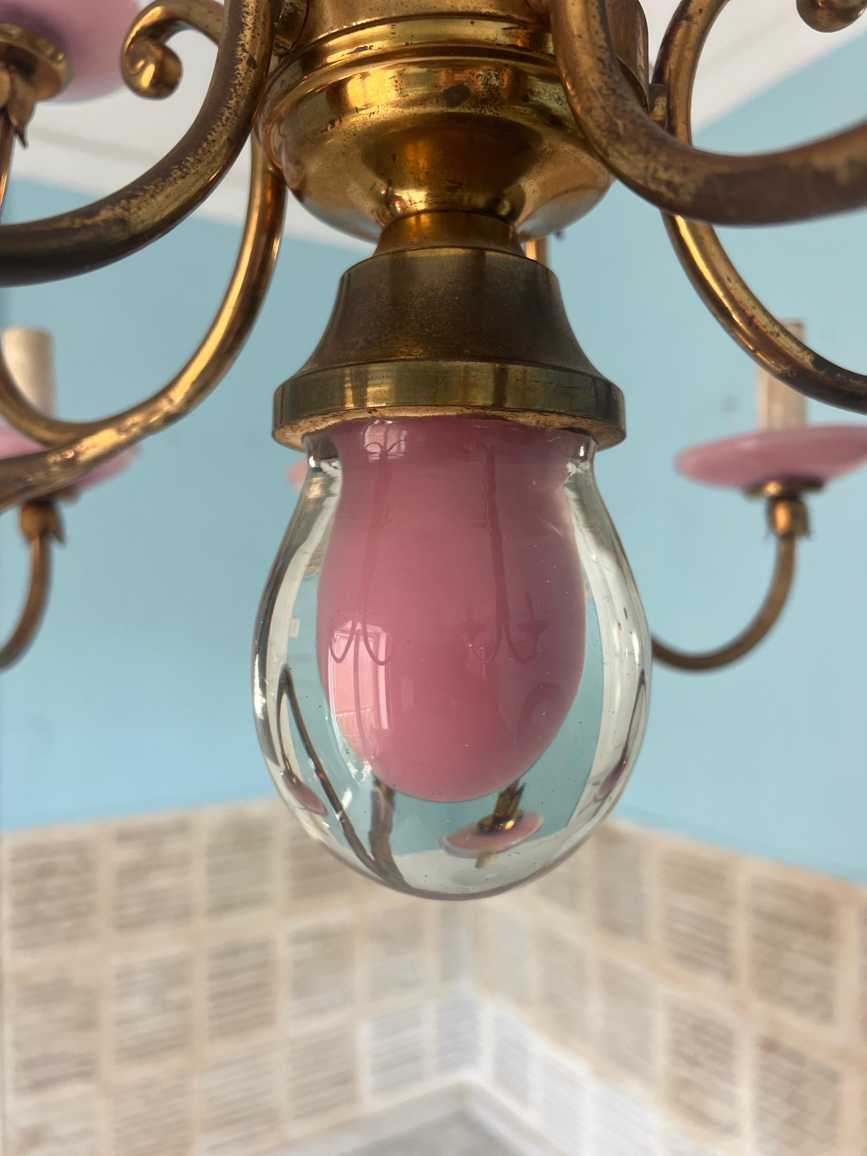 Lampadario unico in vetro di Murano, Italia, XX secolo in vendita 3