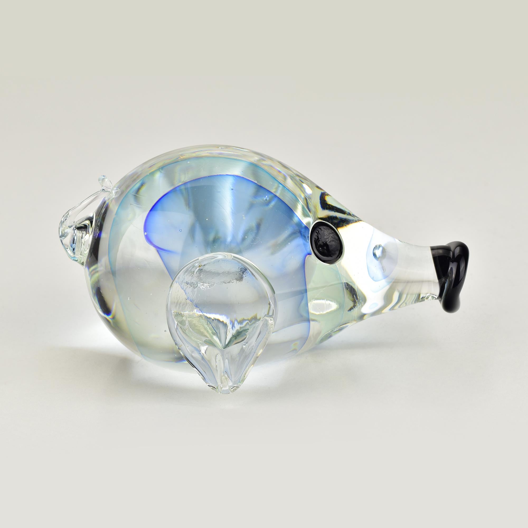 Mid-Century Modern Unique Murano Glass Dachshund Dog Paperweight Antonio da Ros for Cenedese 1960s For Sale