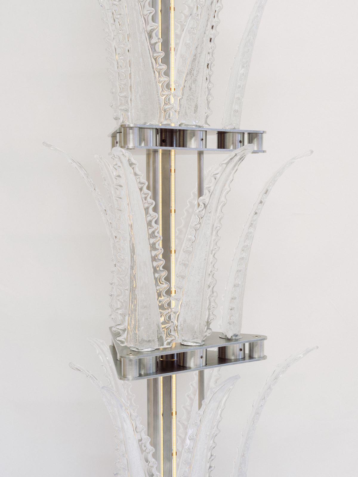 Italian Unique Murano Glass Talar Modern Chandelier For Sale