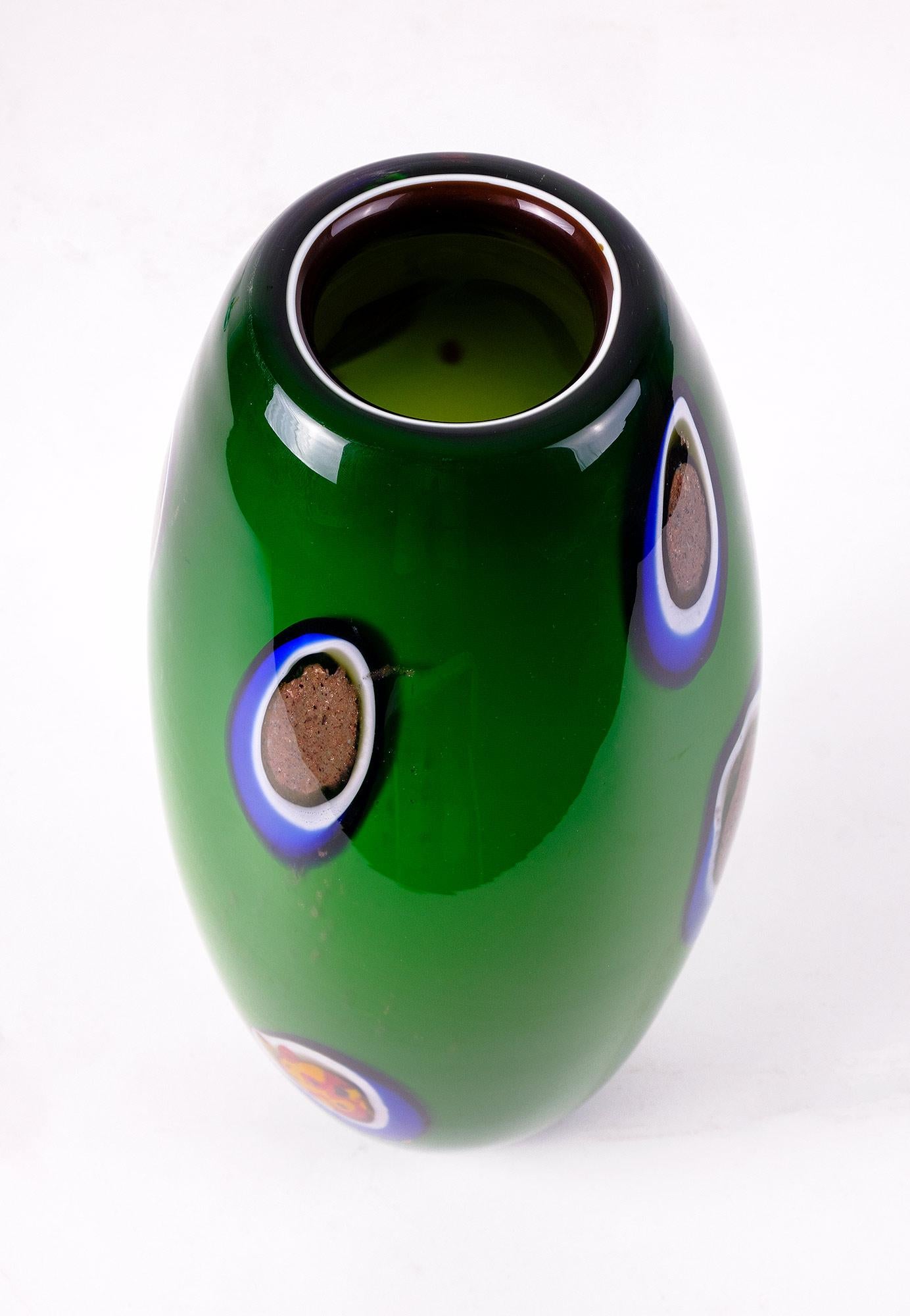 Unique Murano Glass Vase by Paolo Crepax for Belvetro Murano In Good Condition For Sale In Lugano, TI