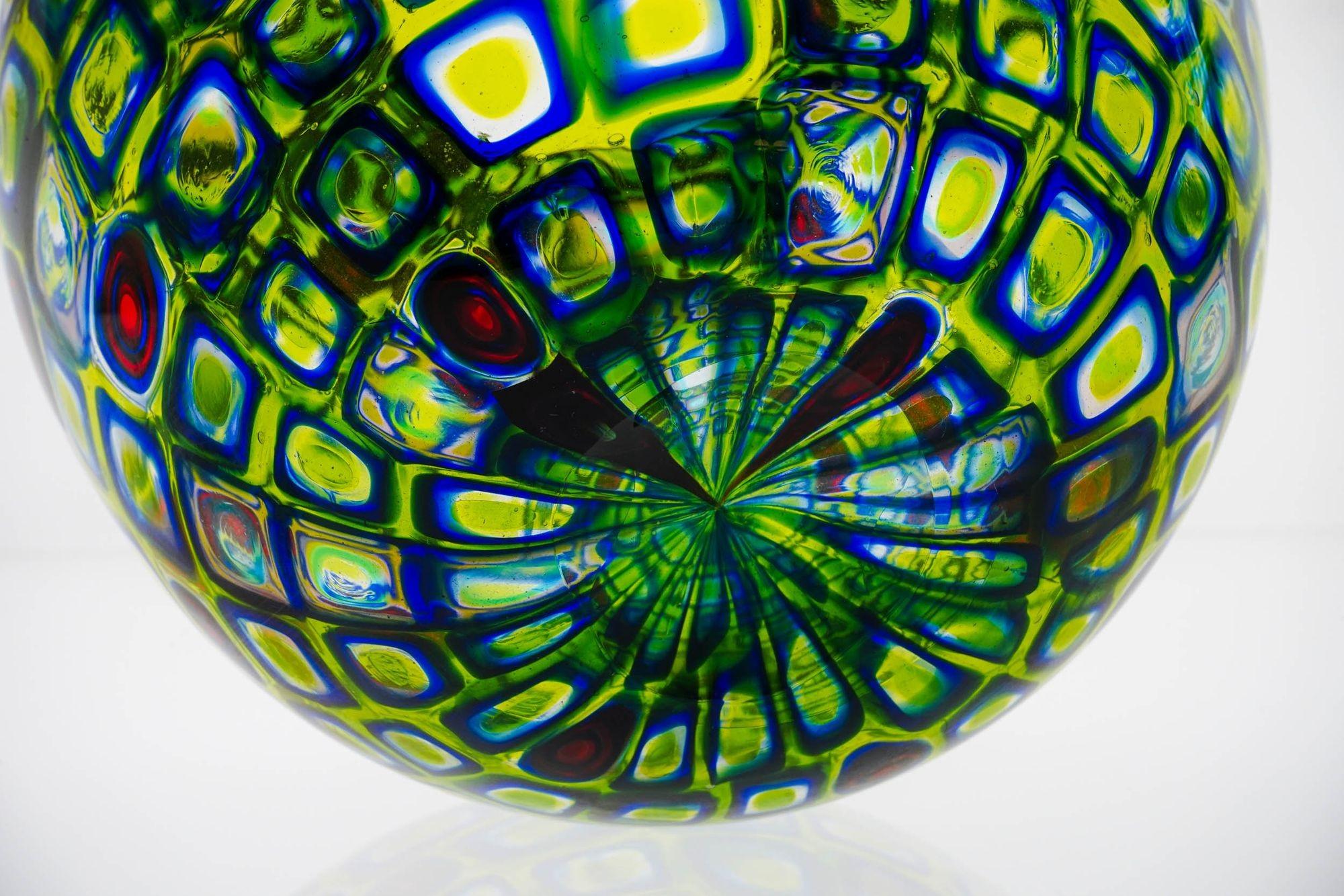 Einzigartige Vase aus Murano-Glas im Stil von Murano Romane im Angebot 2