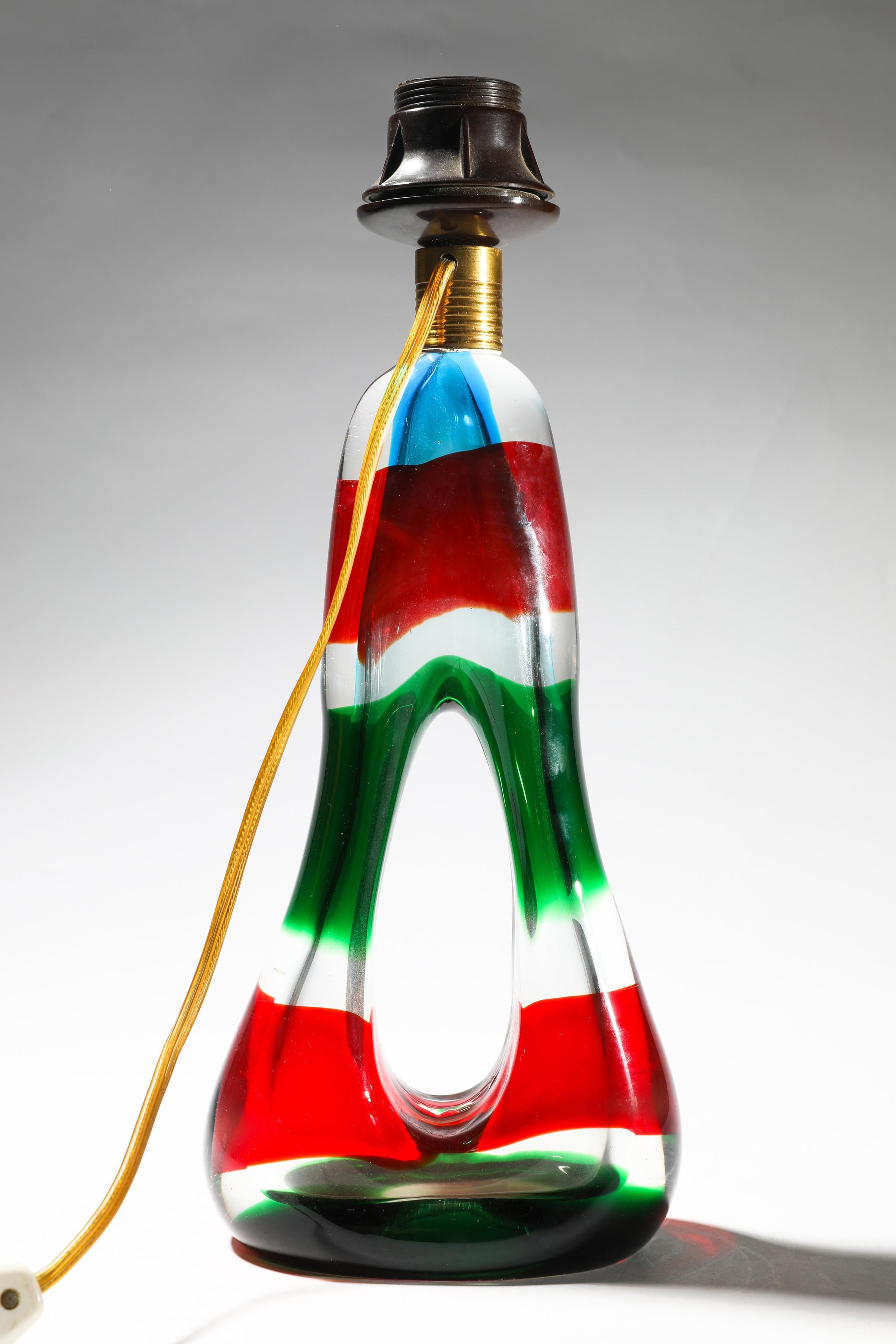  Table Lamp by Fulvio Bianconi, Murano Italy, 1960 In Good Condition For Sale In Paris, FR
