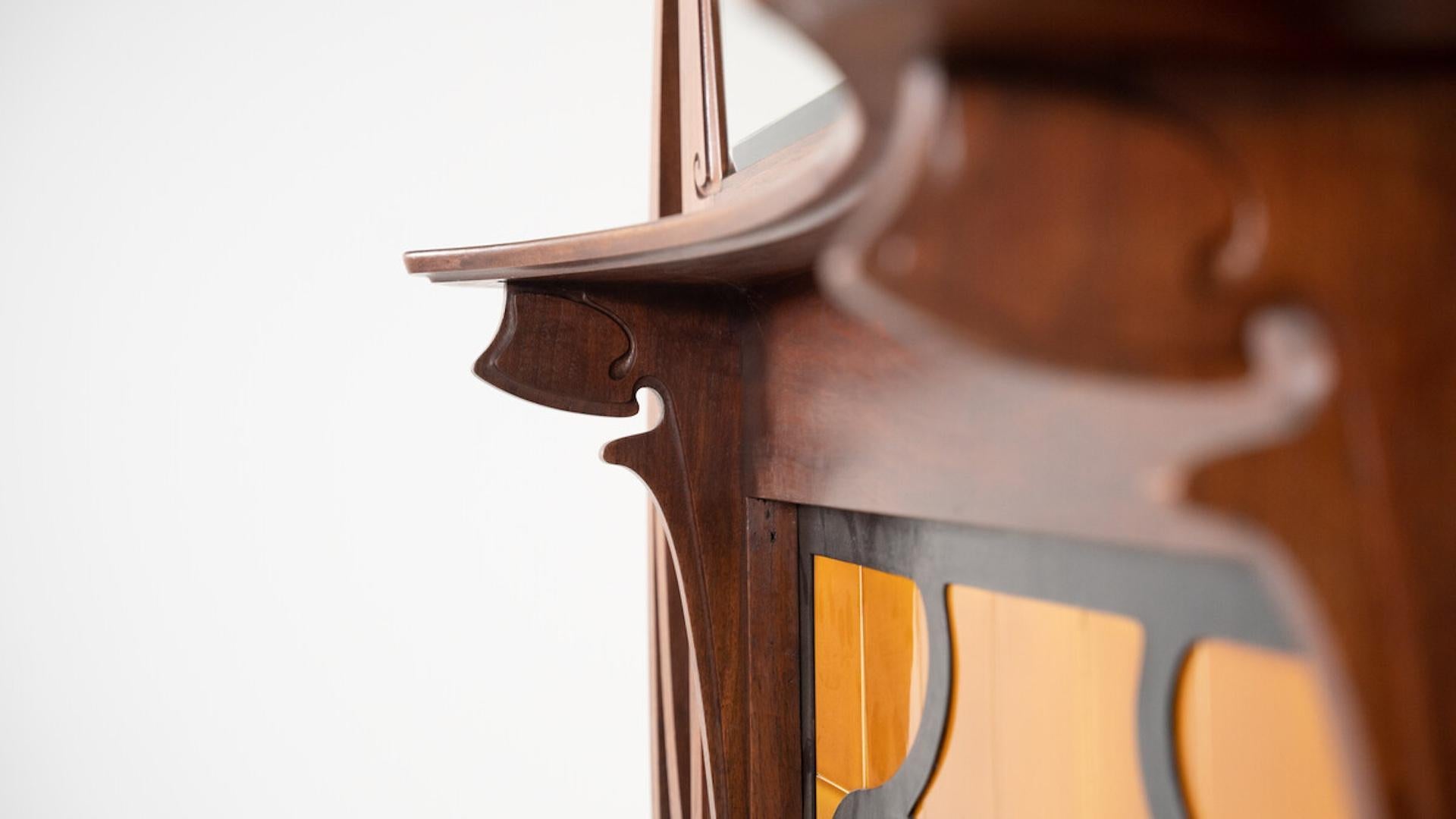 Late 19th Century Unique Museum Fireplace Mantel from the Architect G. Serrurier-Bovy For Sale