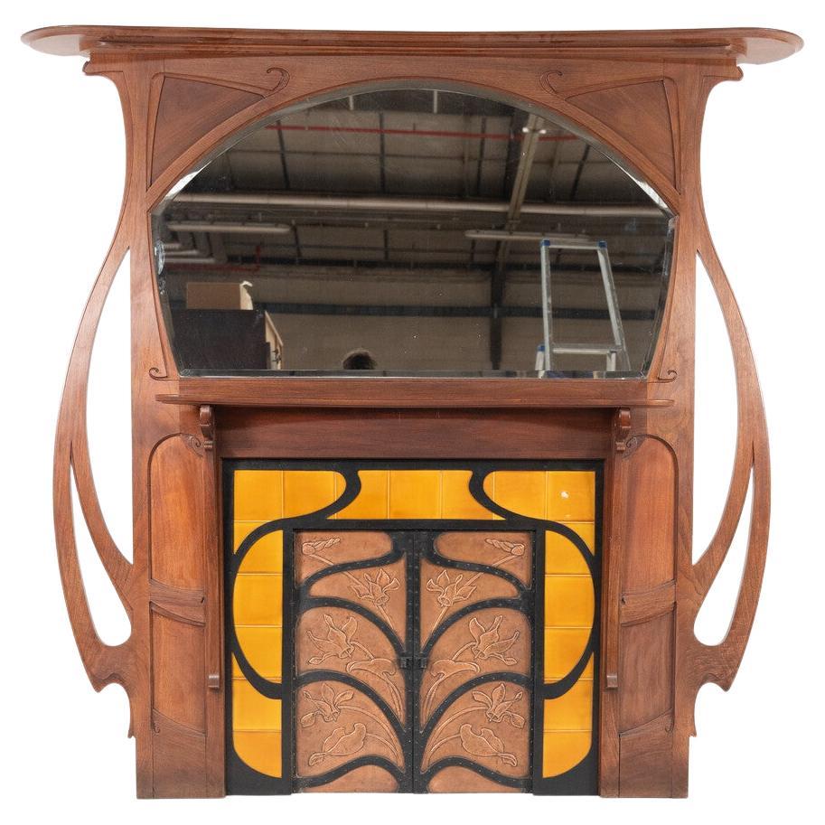 Unique Museum Fireplace Mantel from the Architect G. Serrurier-Bovy