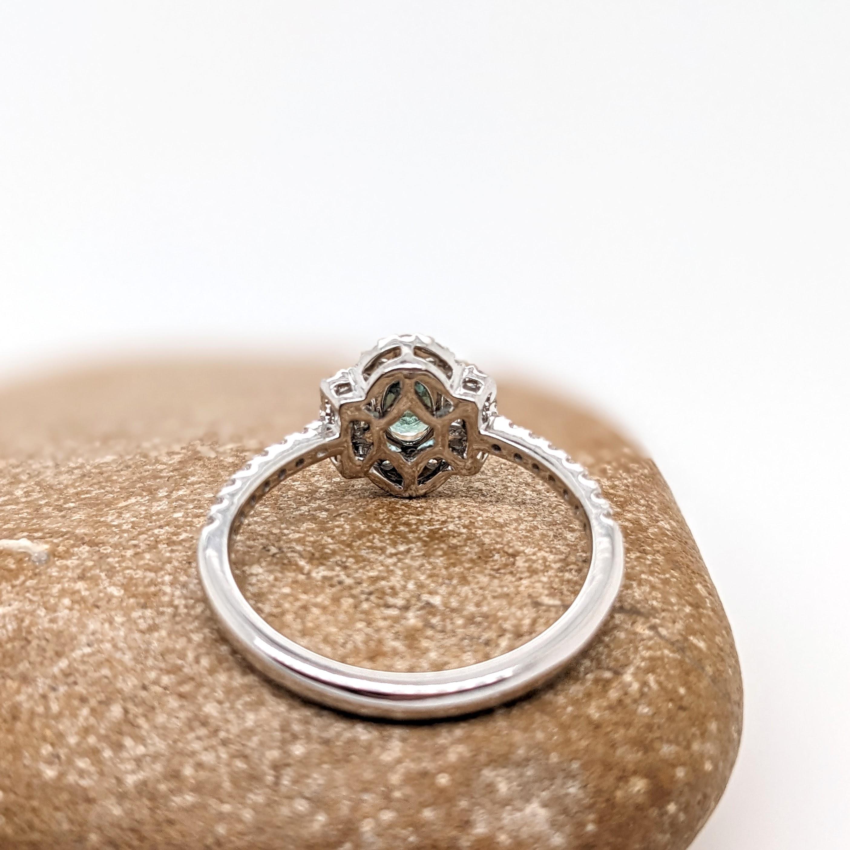 Unique Natural Color Changing Alexandrite Ring with Baguette Diamond Accents For Sale 1
