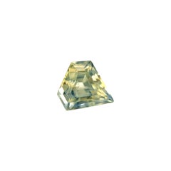Unique Natural GIA Certified Yellow Green Sapphire 1.22ct Fancy Shield Cut Gem