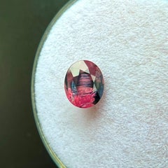 Unique Natural Winza Sapphire Ruby 1.06ct Blue Purple Red Untreated Oval Cut Gem