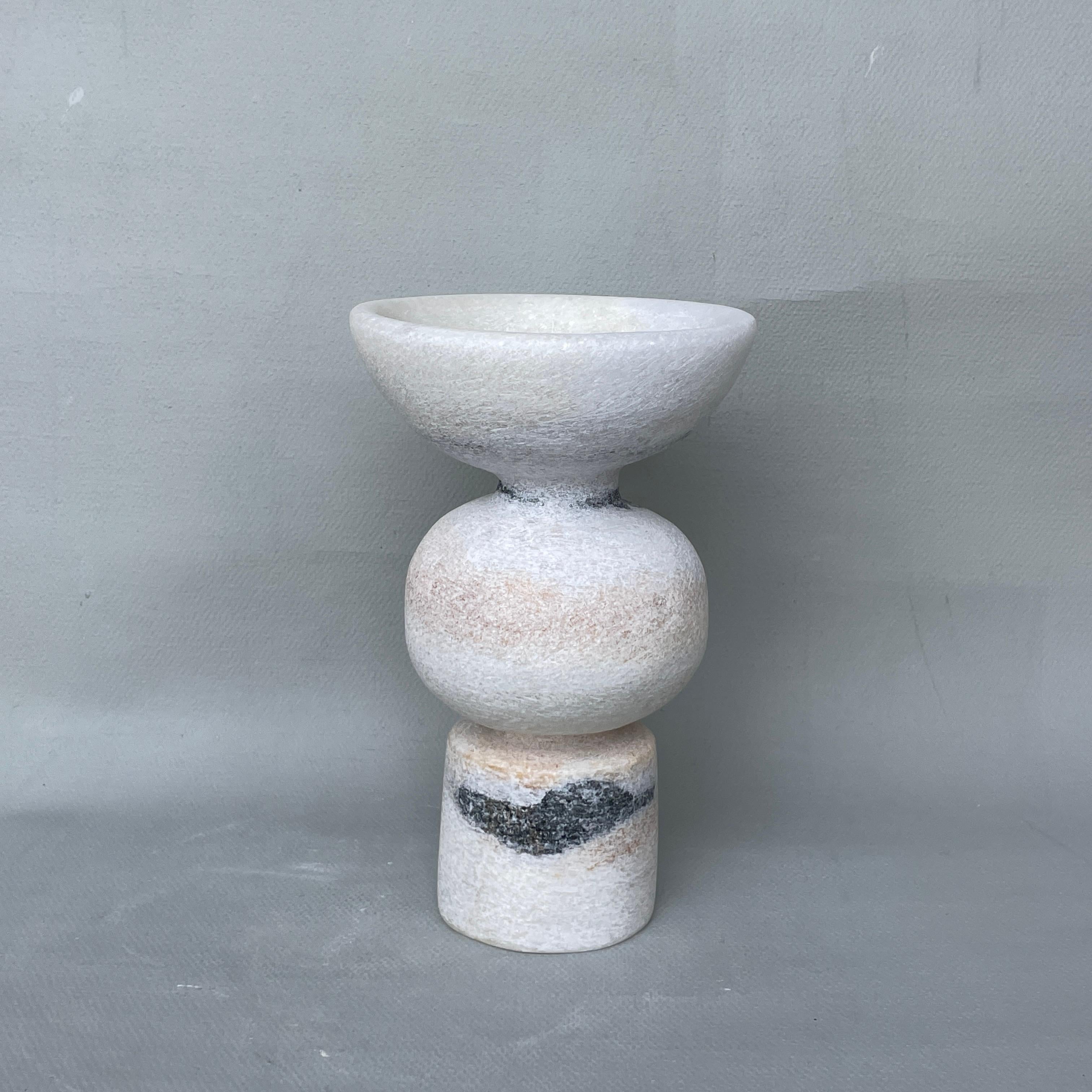 Post-Modern Unique Naxian Marble Vessel by Tom Von Kaenel For Sale