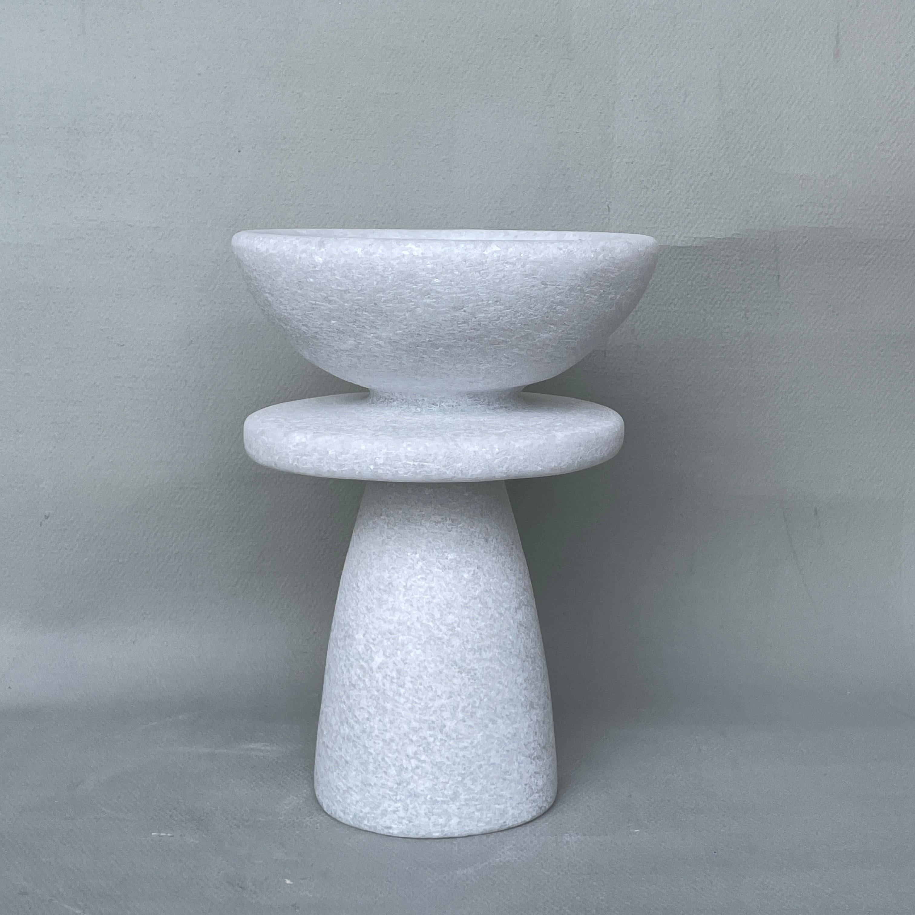 Post-Modern Unique Naxian Marble Vessel by Tom Von Kaenel For Sale