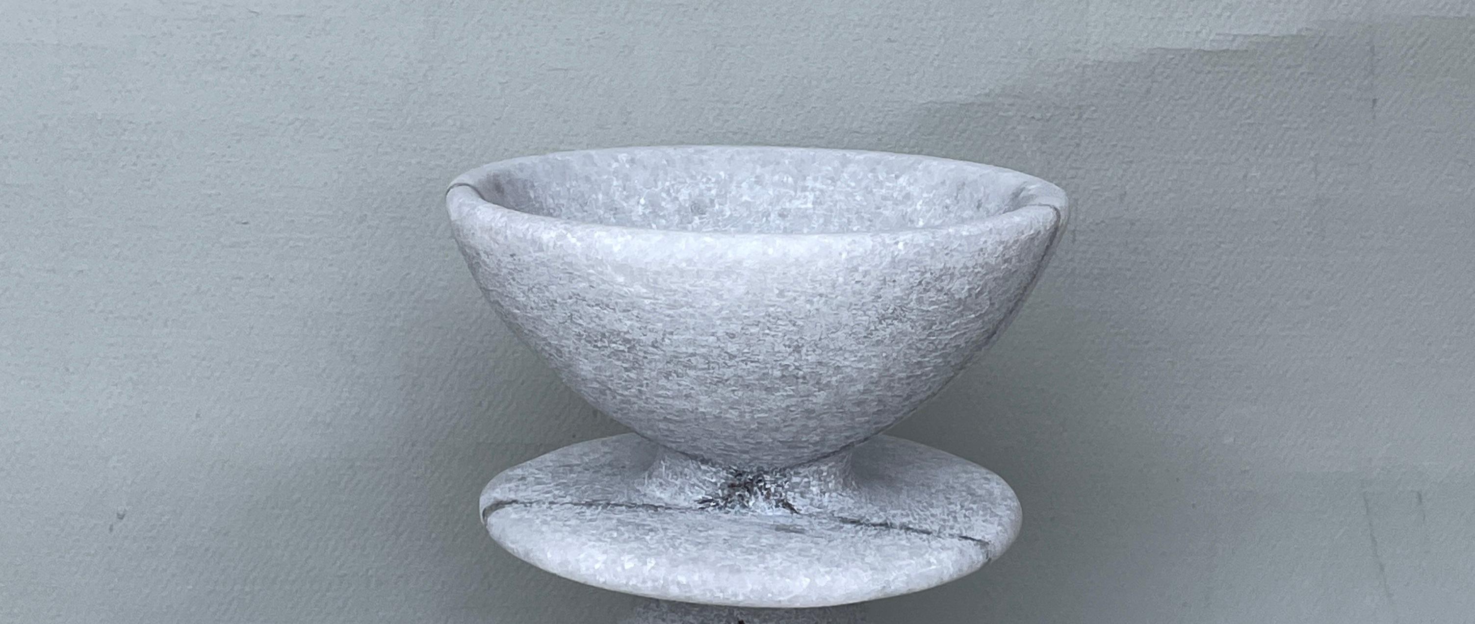 Post-Modern Unique Naxian Marble Vessel by Tom Von Kaenel For Sale