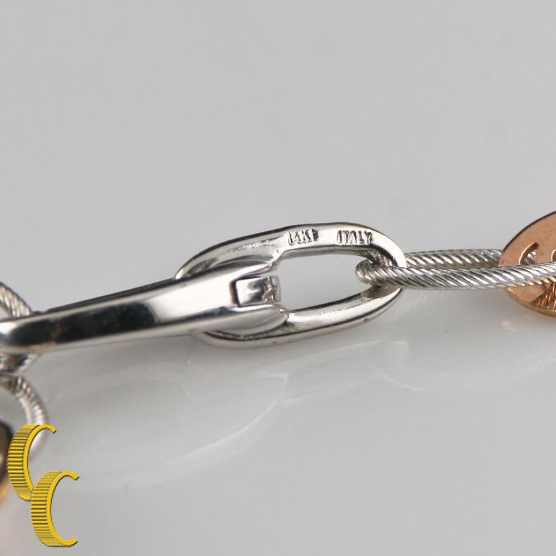 Collier unique avec pendentif en forme de cage en corail et or blanc et rose 14 carats Unisexe en vente