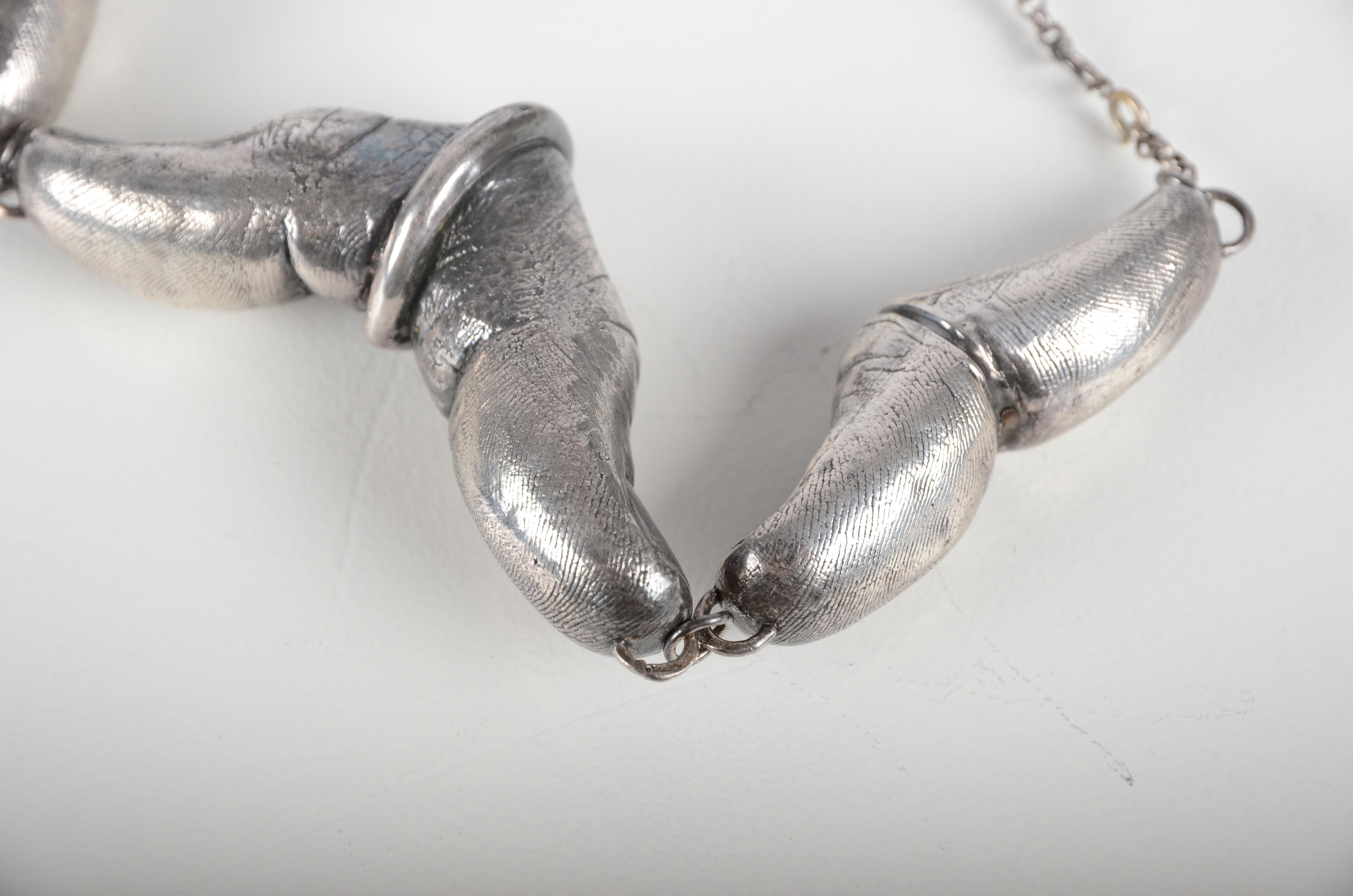 Unique Necklet in Silver, 1930s, France In Fair Condition For Sale In Stockholm, SE