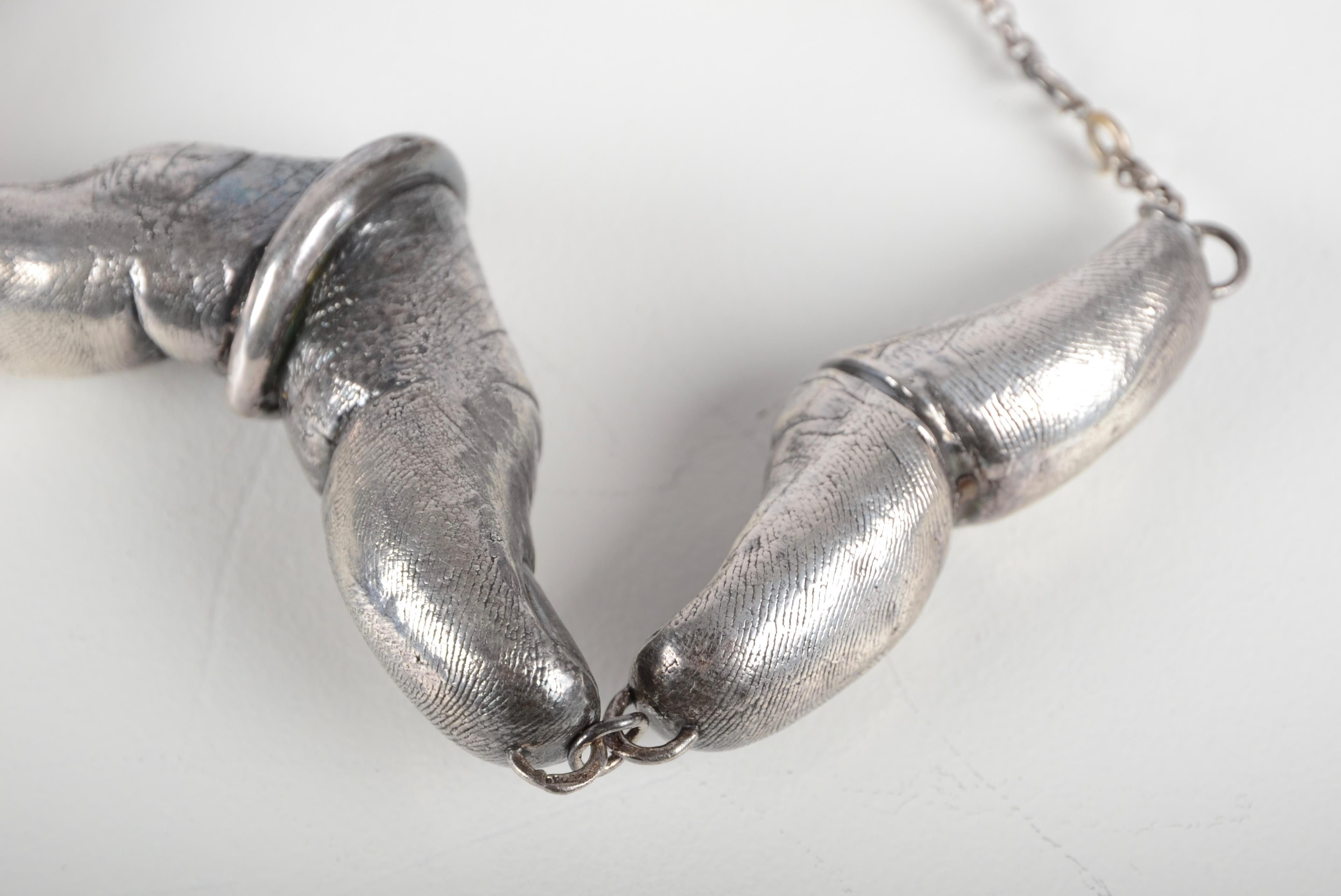 Mid-20th Century Unique Necklet in Silver, 1930s, France For Sale