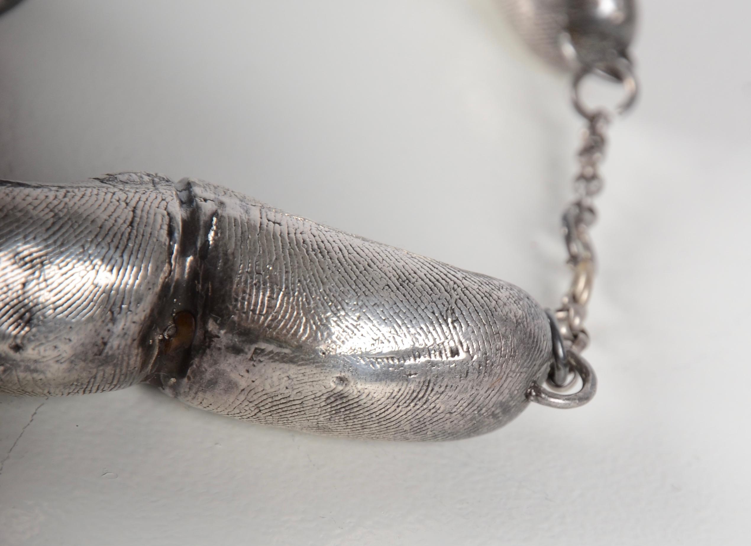 Unique Necklet in Silver, 1930s, France For Sale 1