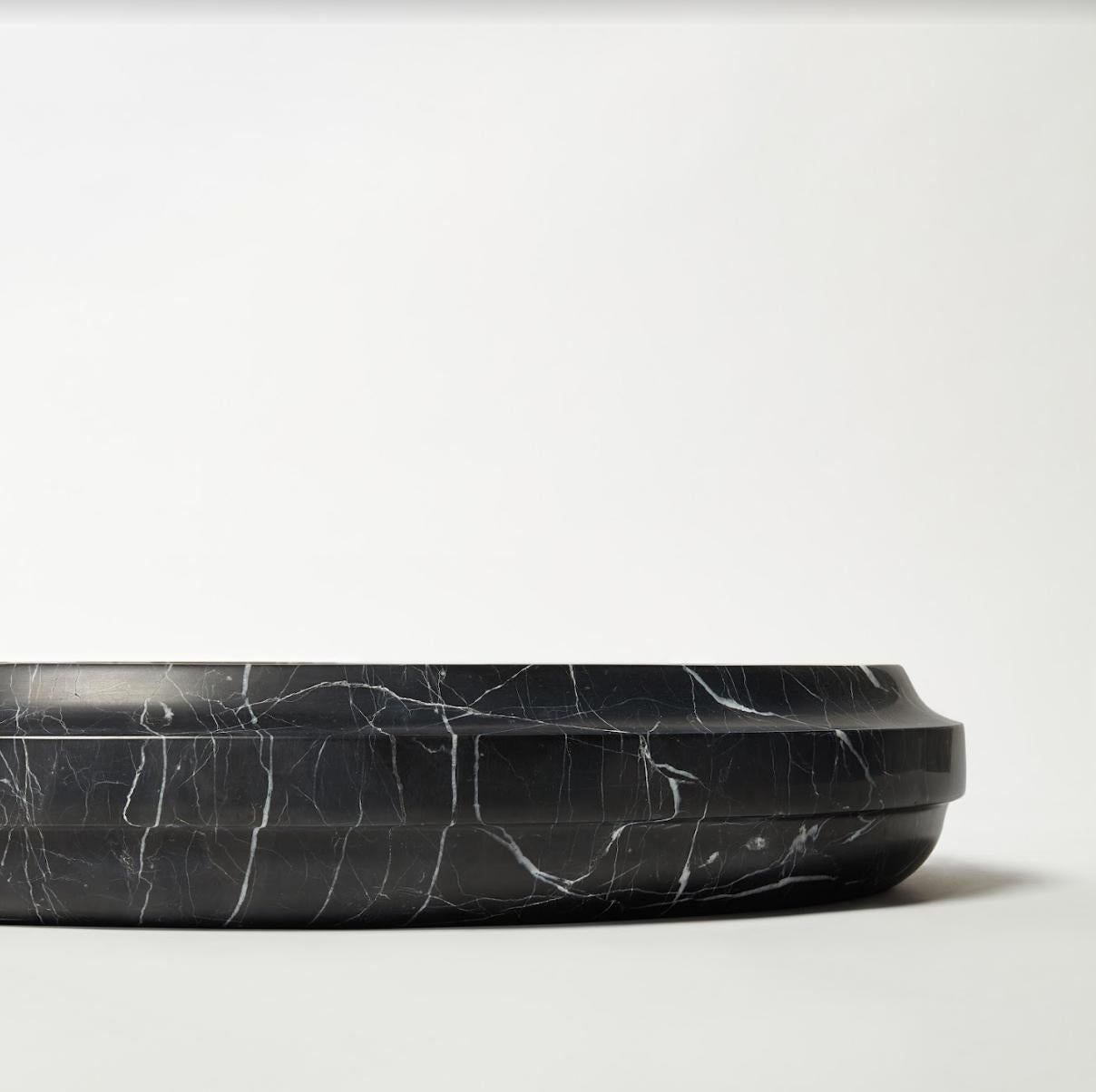 Post-Modern Unique Nero Marquina Bowl 3 by Matthew Fisher
